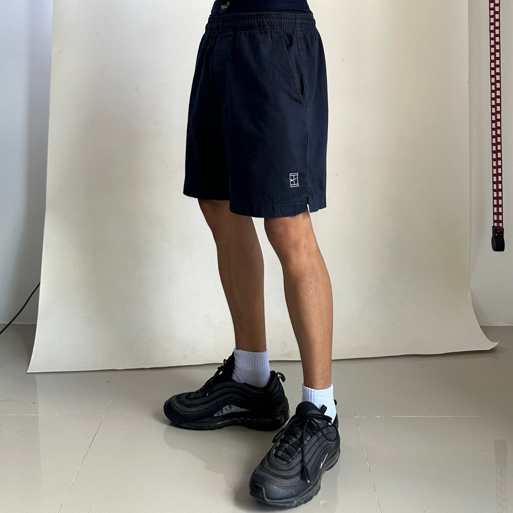 1990s Nike Court Navy Blue Tennis shorts often associated with Andre Agassi (Size Large 30-33) - SOLD