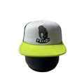 Volcom High Ten Cheese Flat Snapback Trucker Hat in Limeade (One Size)