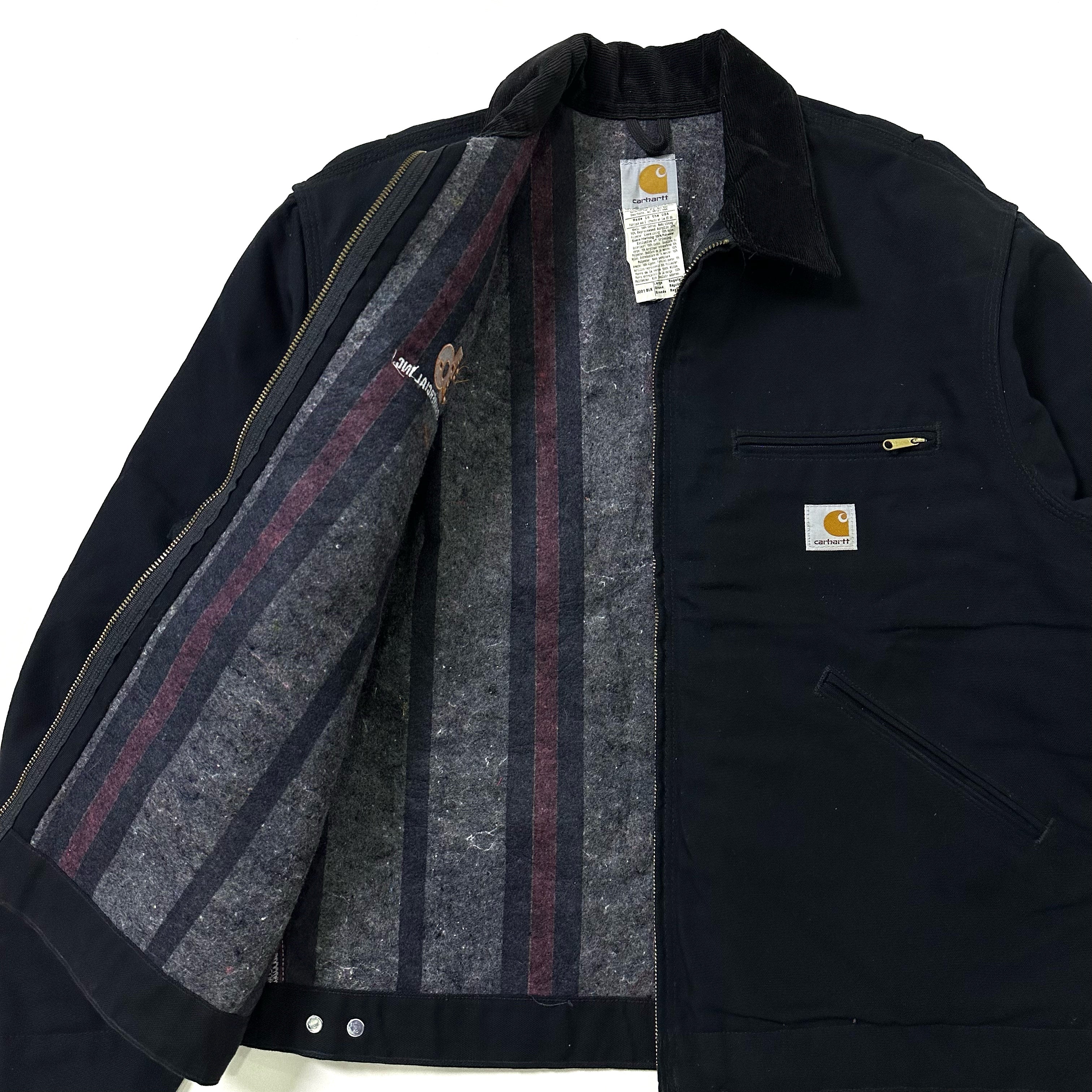 Carhartt J001 BLK Detroit Jacket Black Large