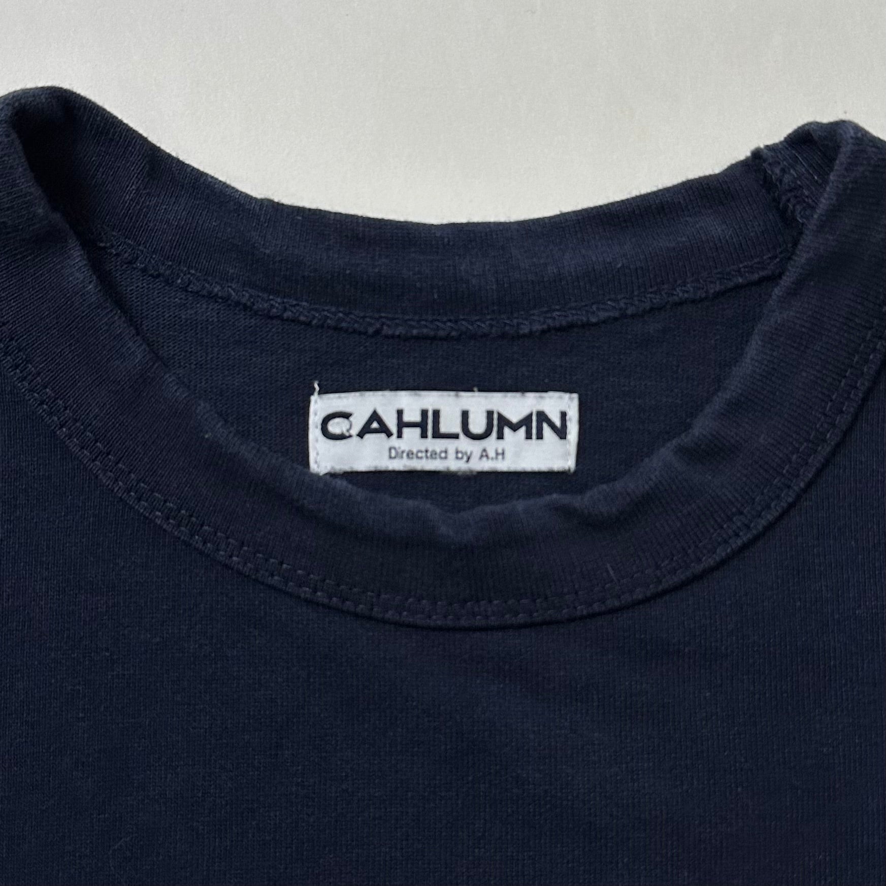 CAHLUMN Heavy Weight Jersey Pocket T-shirt in Navy Blue Size Large (Fits XL)