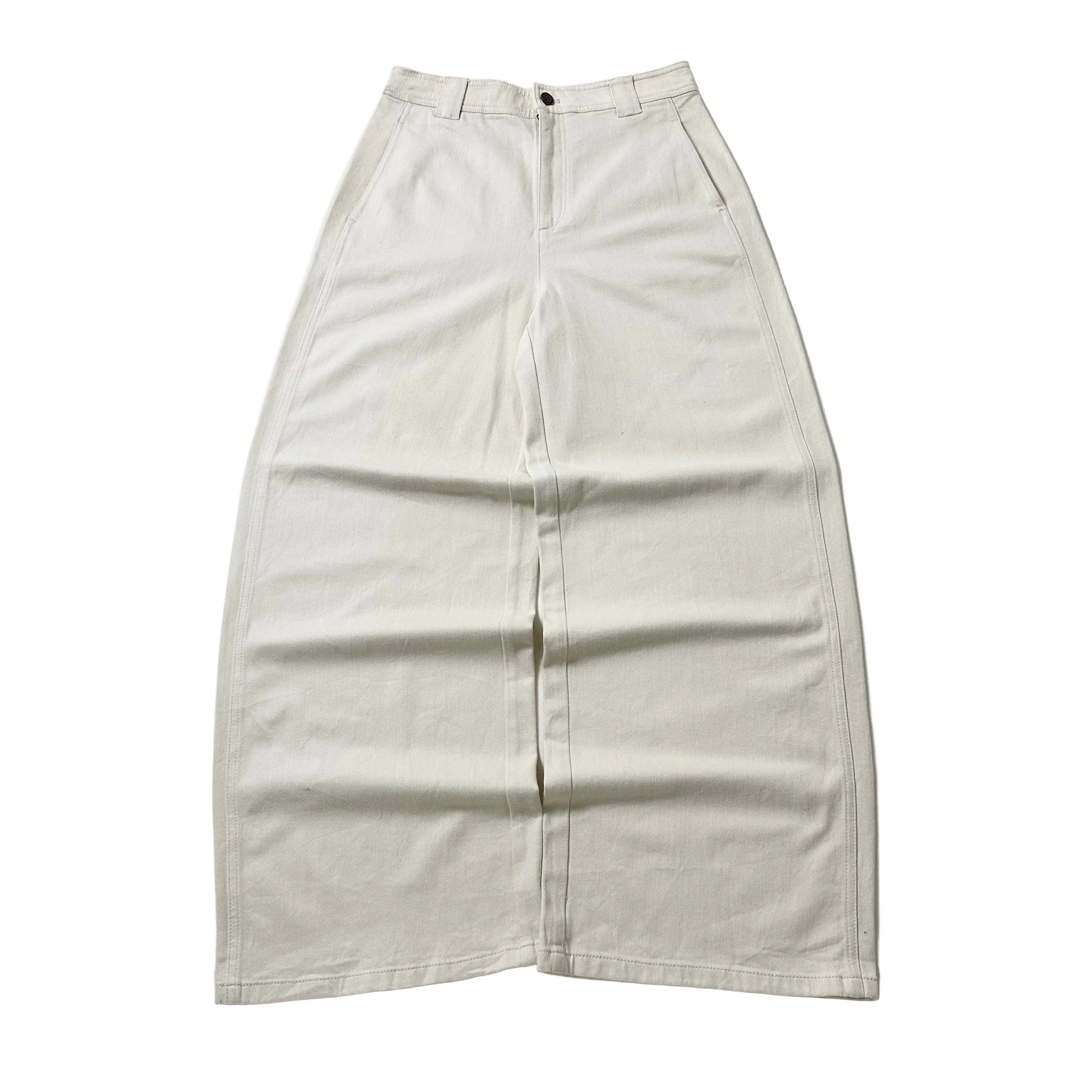 LYNEE Baggy Pants in Off White (Size 30)