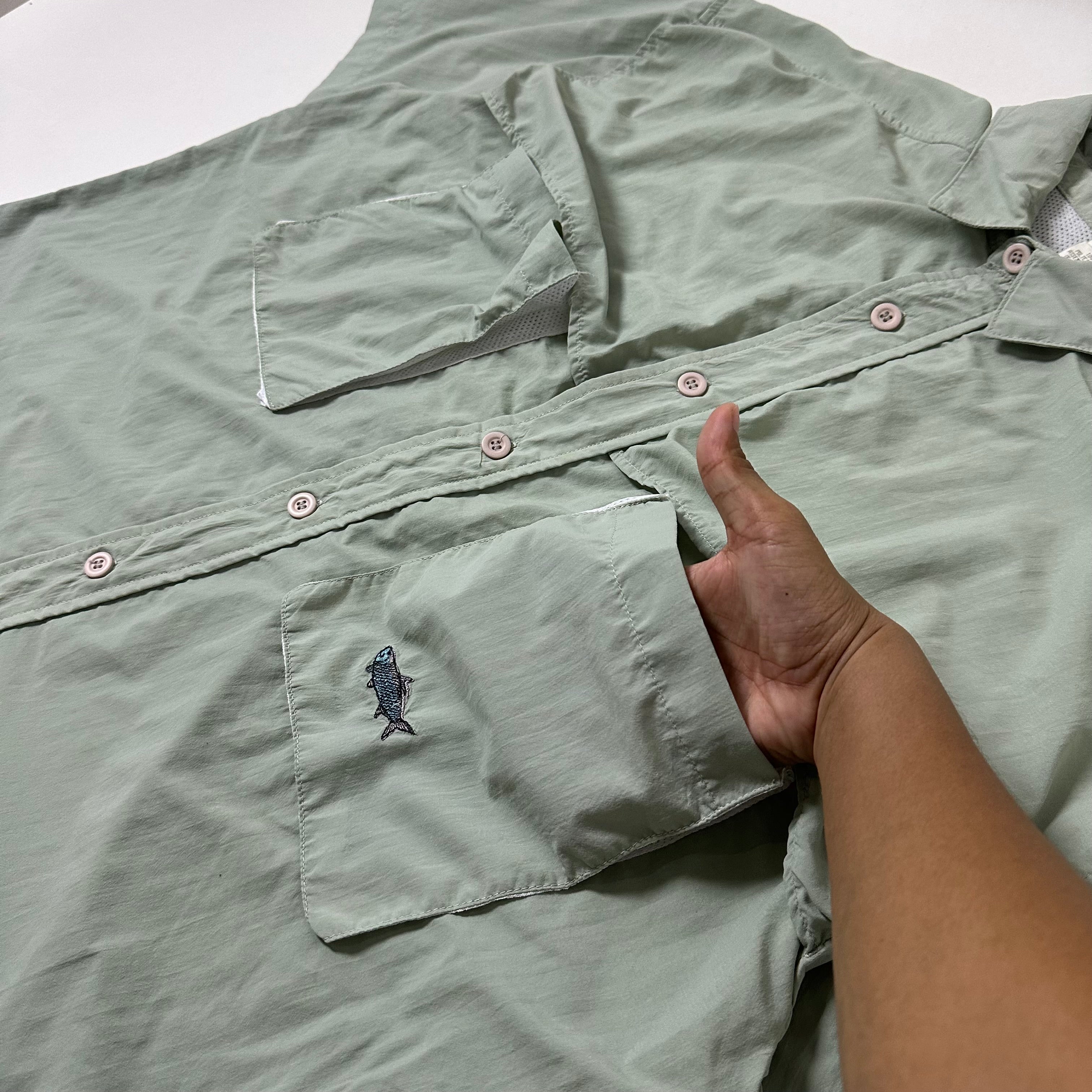 Tarpon Wear Vented Fishing Polo T-shirt in Sage Green (Size 2XL)
