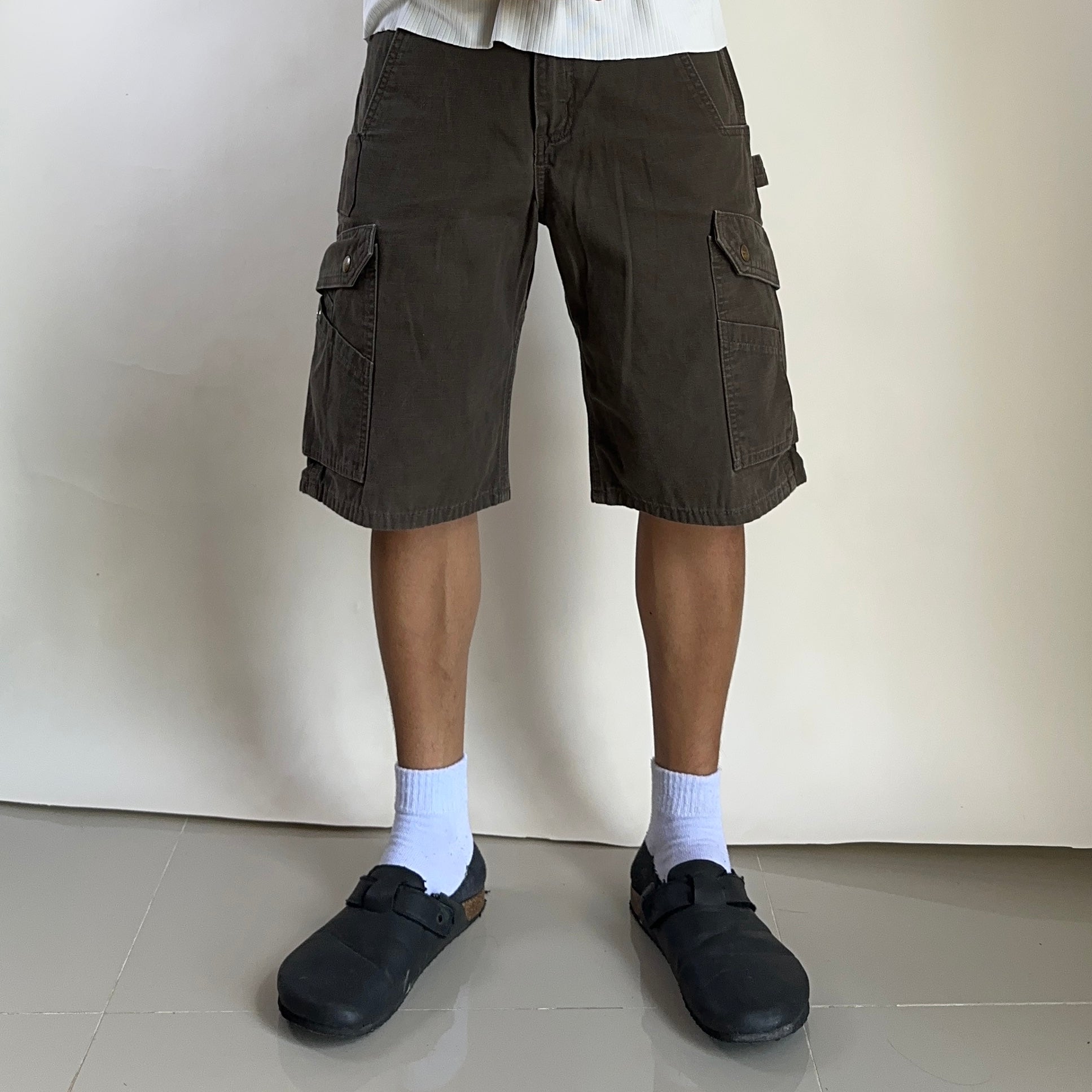 Carhartt Ripstop Cargo Shorts Dark Coffee Size 30