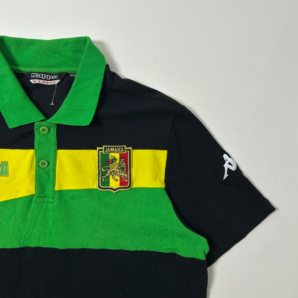 Kappa Jamaica Polo T-shirt in Black Size XL (Best Fit Large)