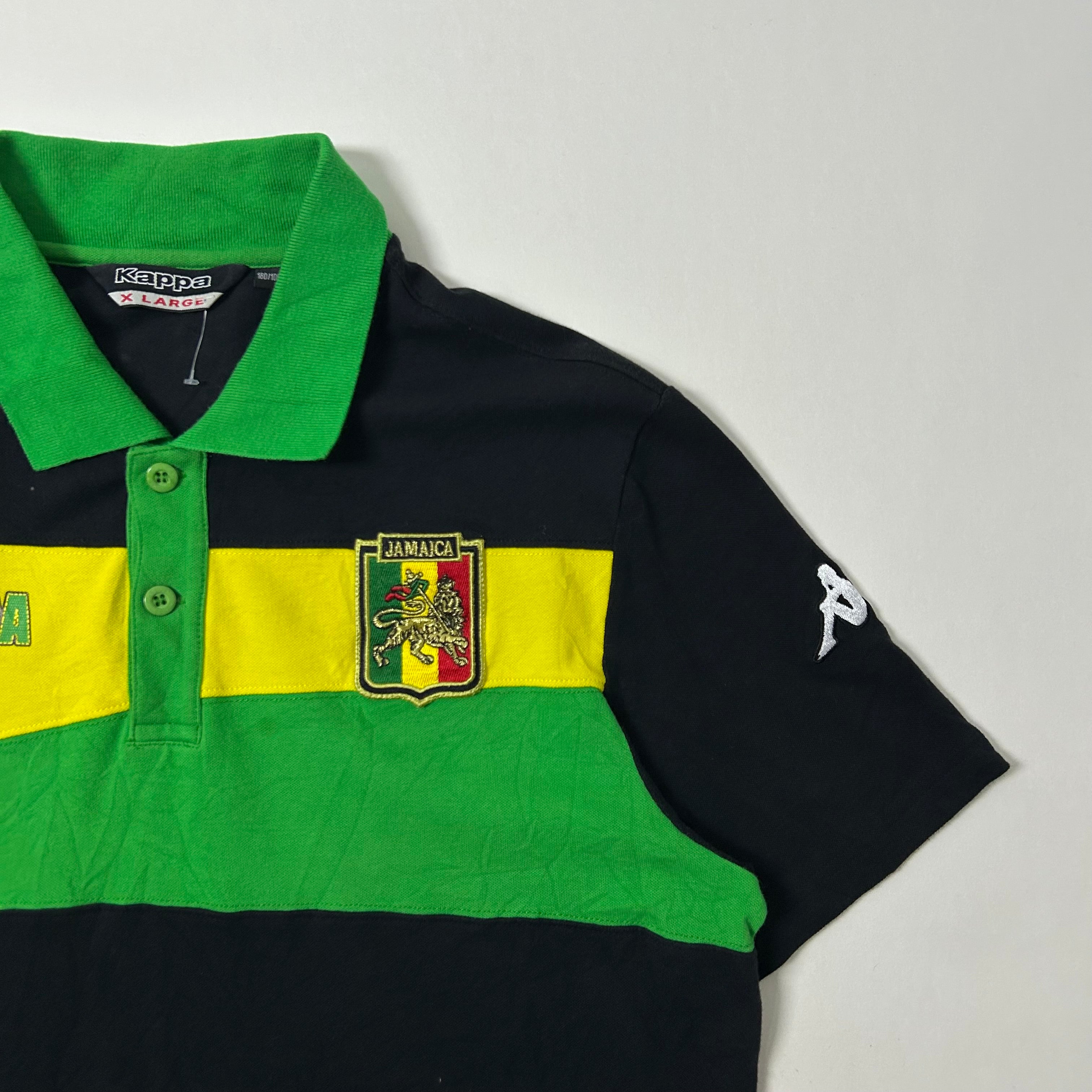 Kappa Jamaica Polo T-shirt in Black Size XL (Best Fit Large)