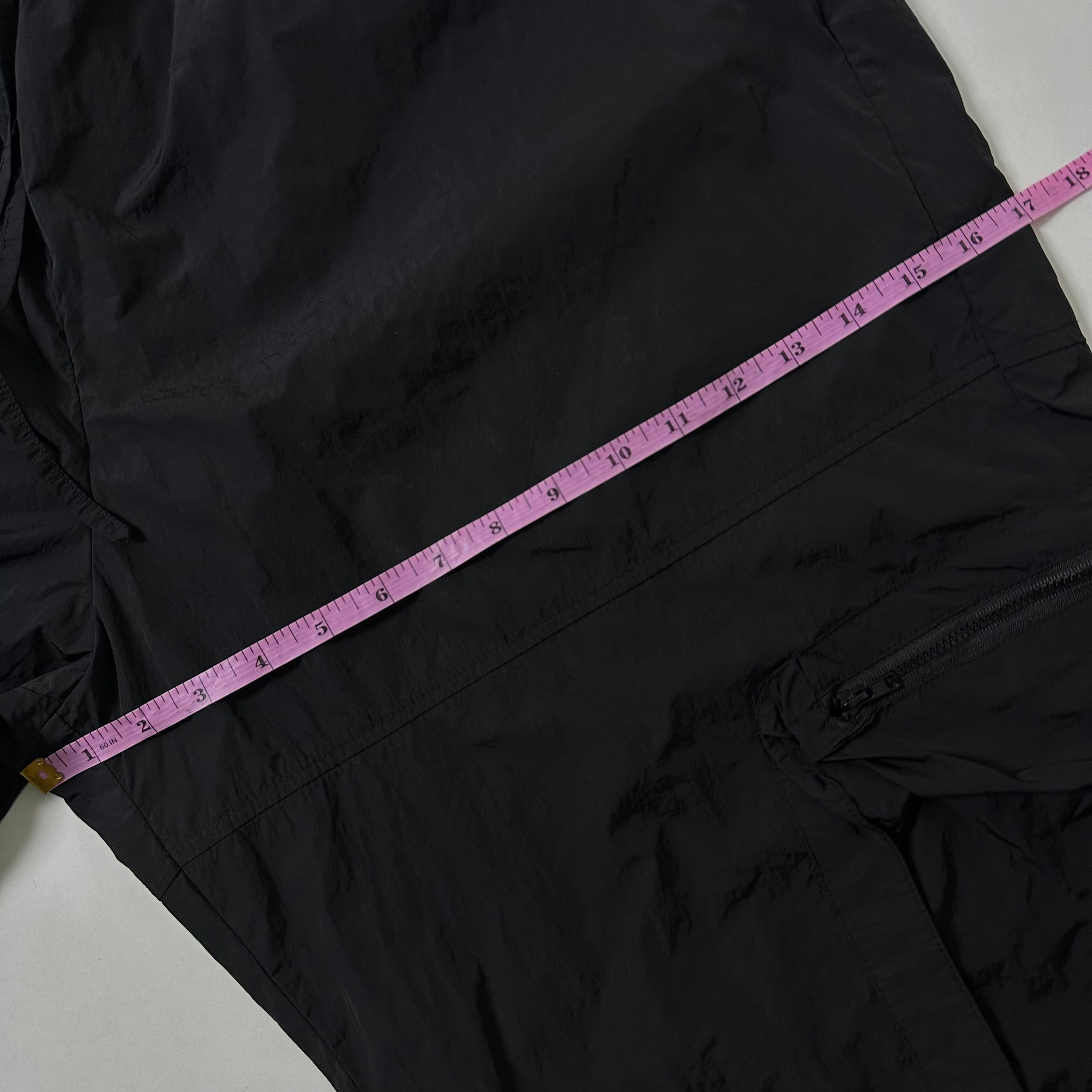 FASHION NOVA Parachute Cargo Baggy Pants in Black (Size 30-38)