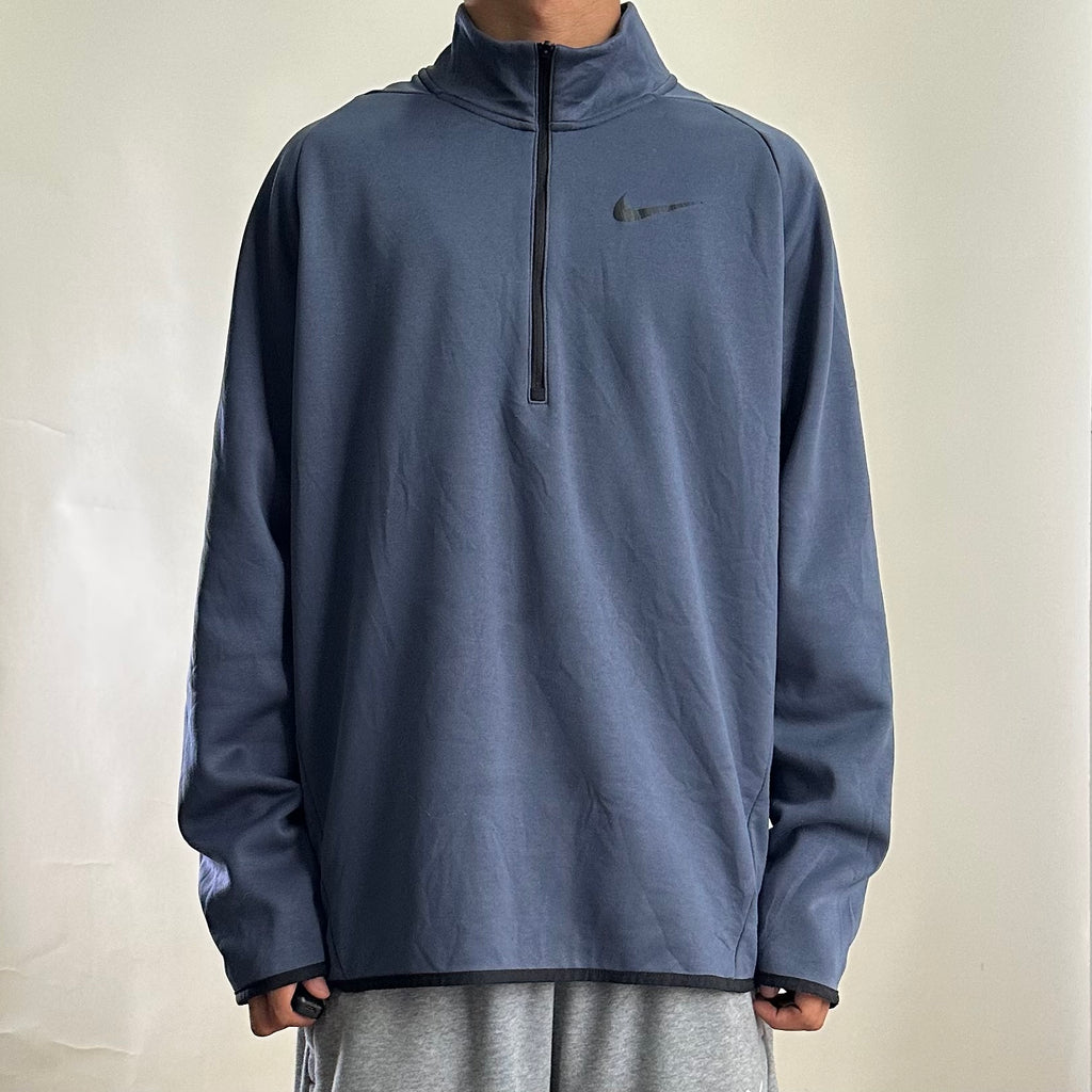 Nike Quarter-zip Pullover Jacket in  Slate Blue (Size Large)
