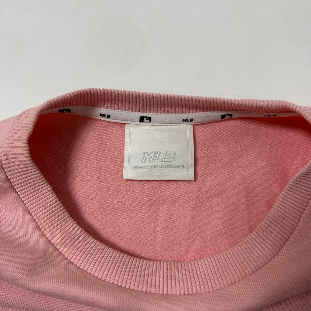 MLB NY Yankees Crewneck Sweater Pastel Pink Small (Fits Medium)
