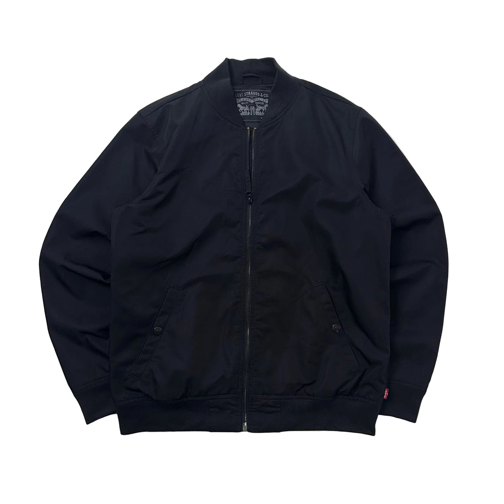 Levis Mens Bomber Jacket Black Size Medium