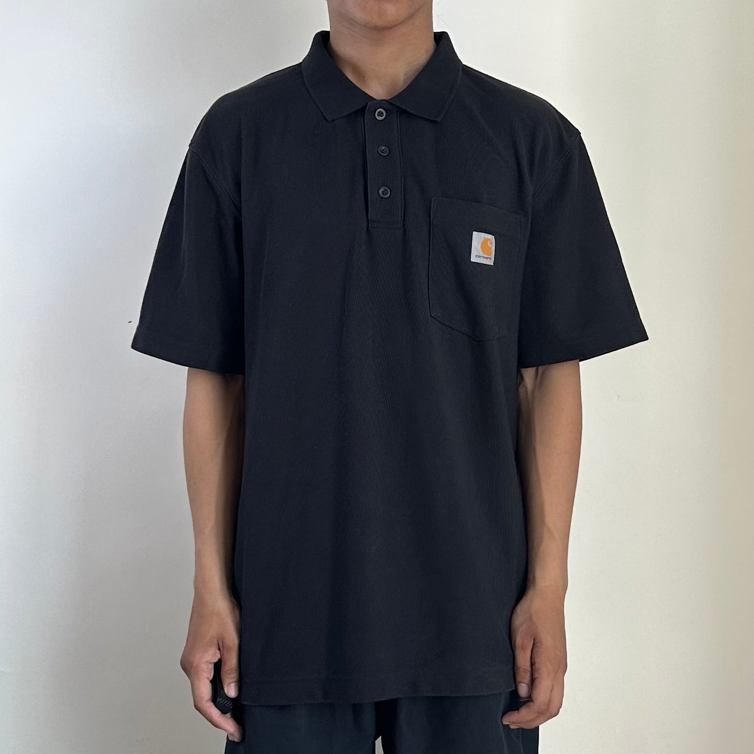 Carhartt Original Fit Polo Shirt in Black Size Medium (Fits Large)