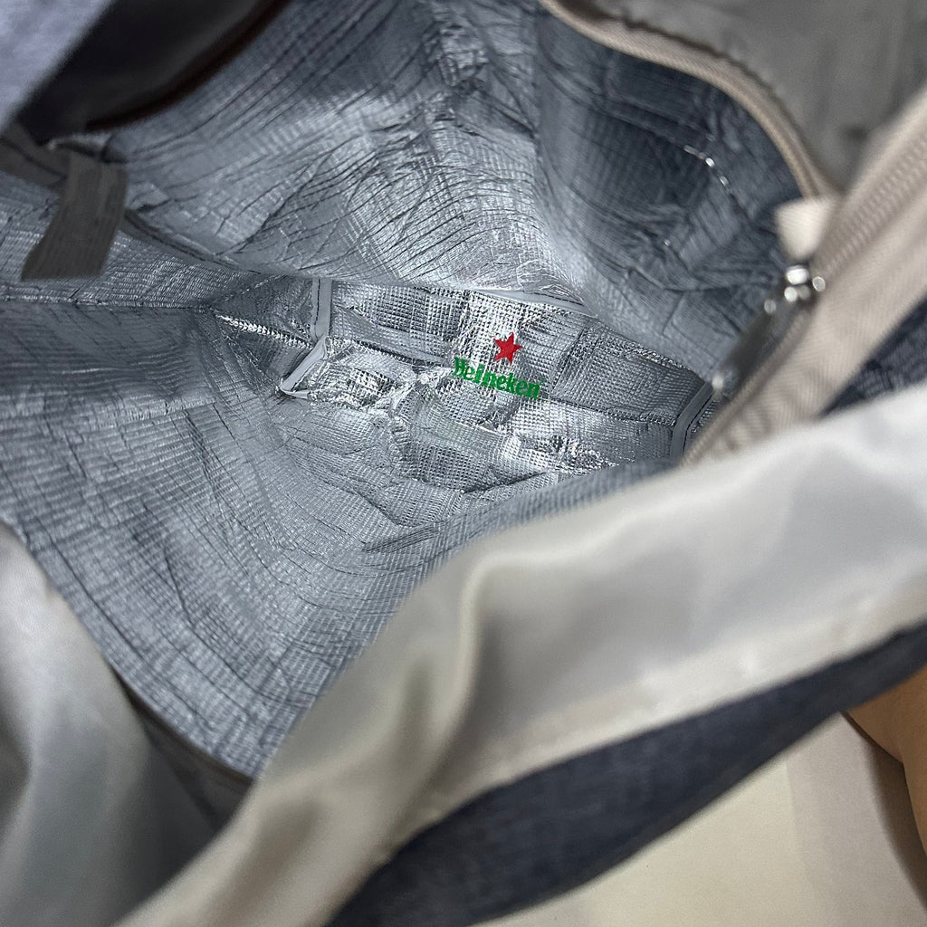 Heineken Soft Side Cooler Backpack Gray Insulated Fold-Top Korean Promo