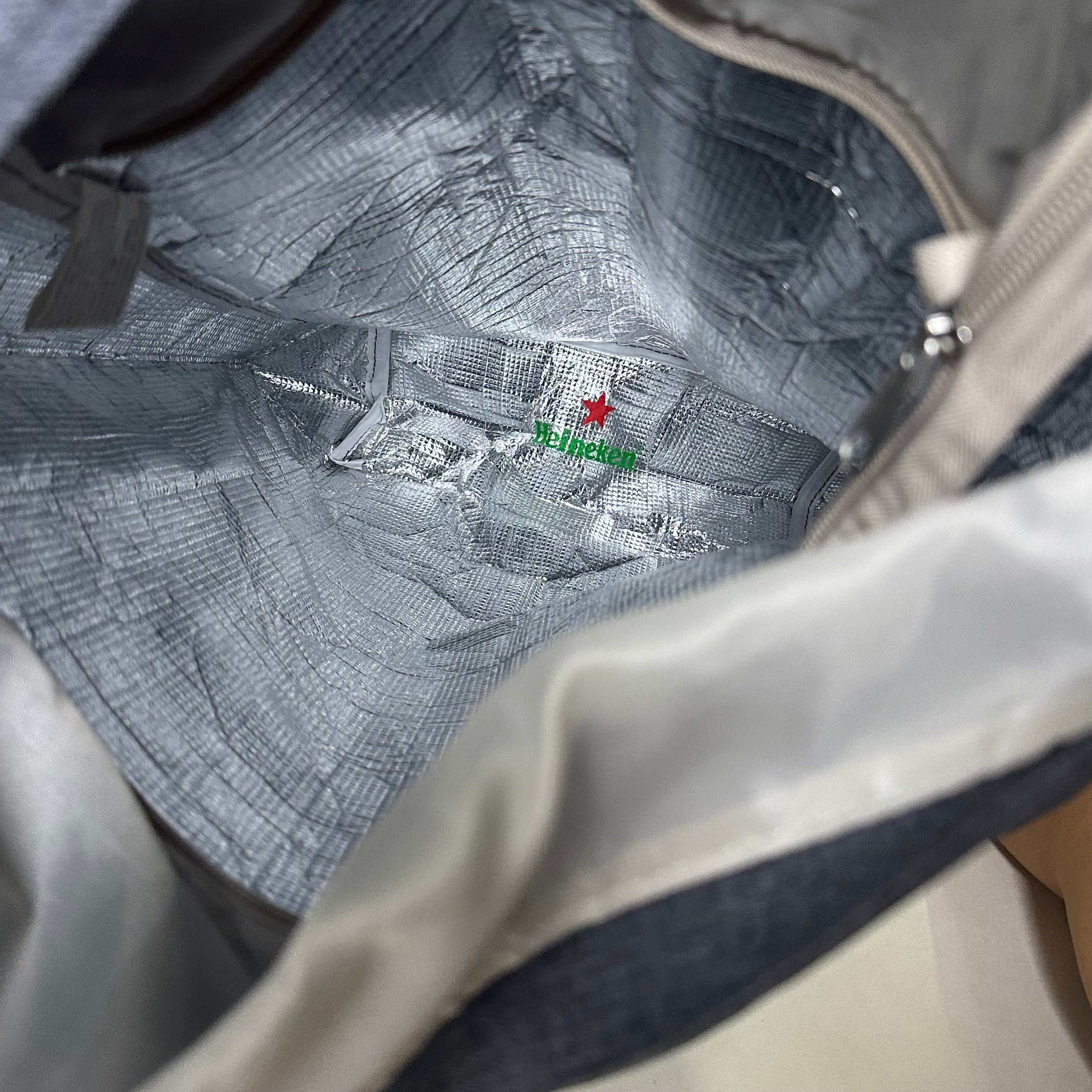 Heineken Soft Side Cooler Backpack Gray Insulated Fold-Top Korean Promo