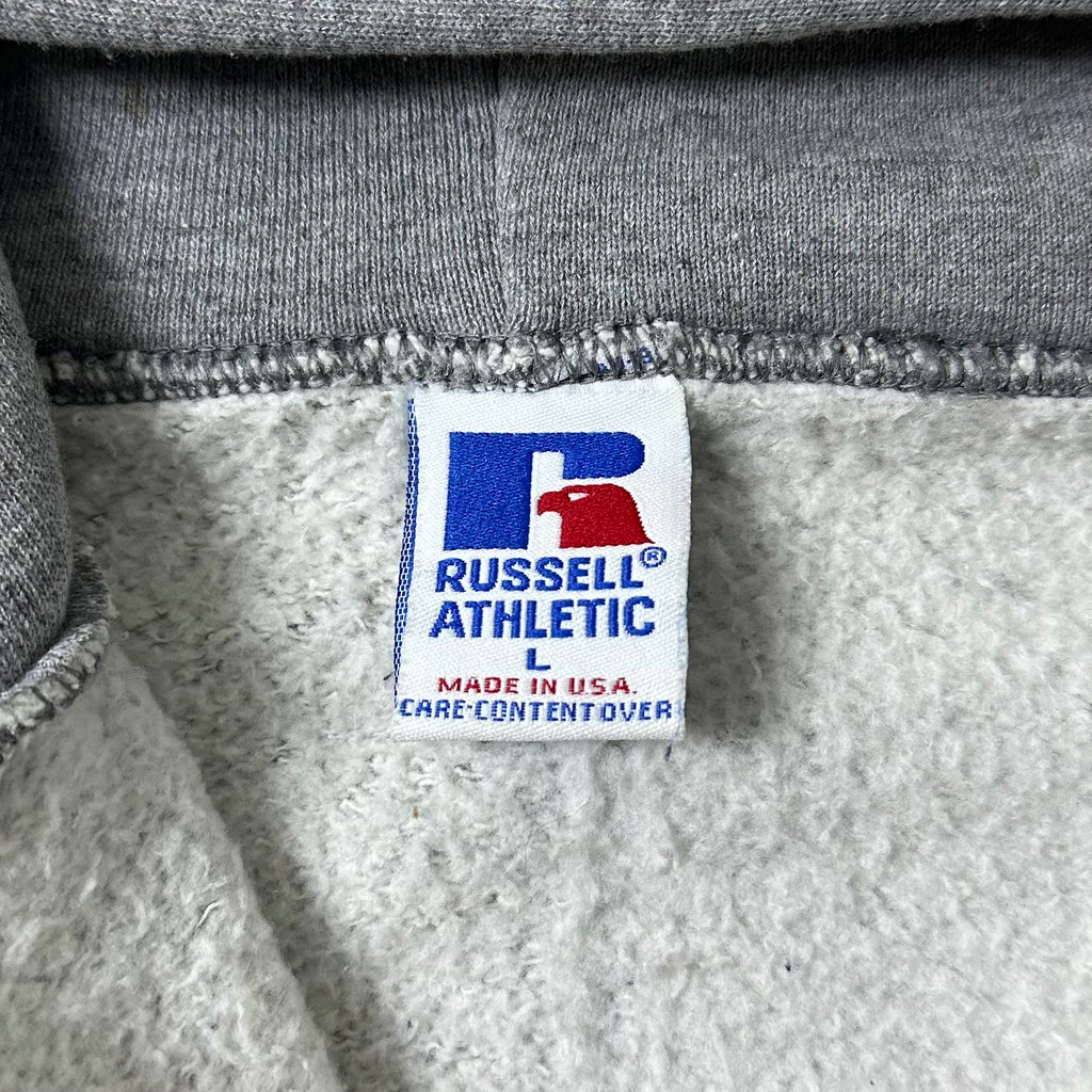 Vintage 90’s Russell Athletic Full-zip Hoodie Jacket in Gray (Size Large)