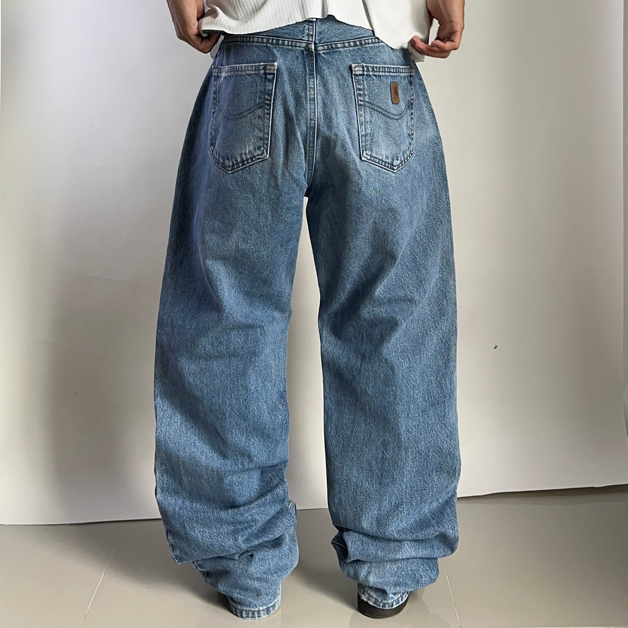 Carhartt Loose Fit Washed Denim Pants Size 36