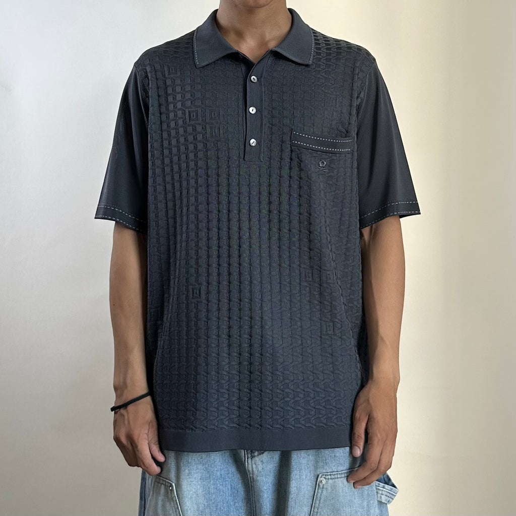 Montagut Paris Short-sleeved Polo Shirt in dark gray (Size 5, Large)