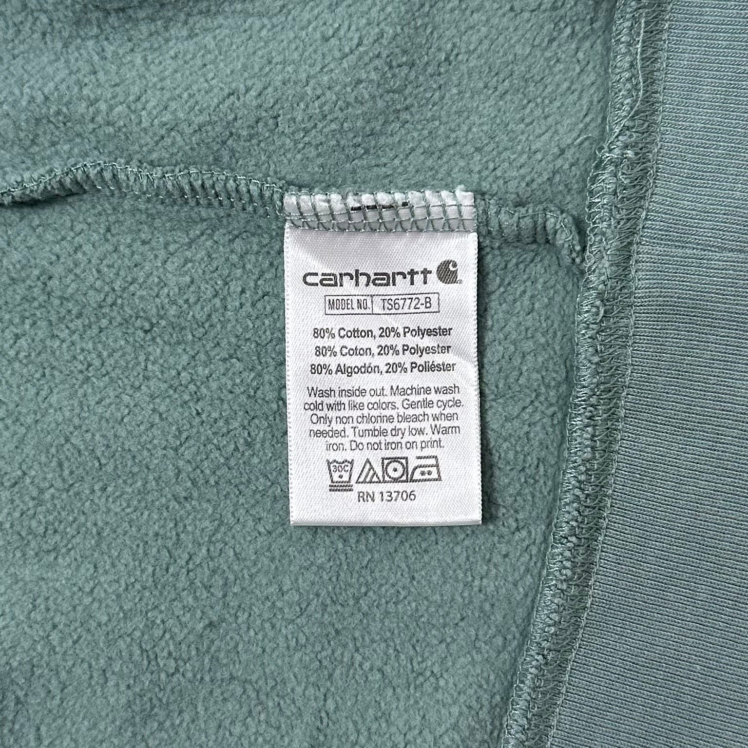 Carhartt Script Hoodie Jacket in Pale Green (Best fit Medium)