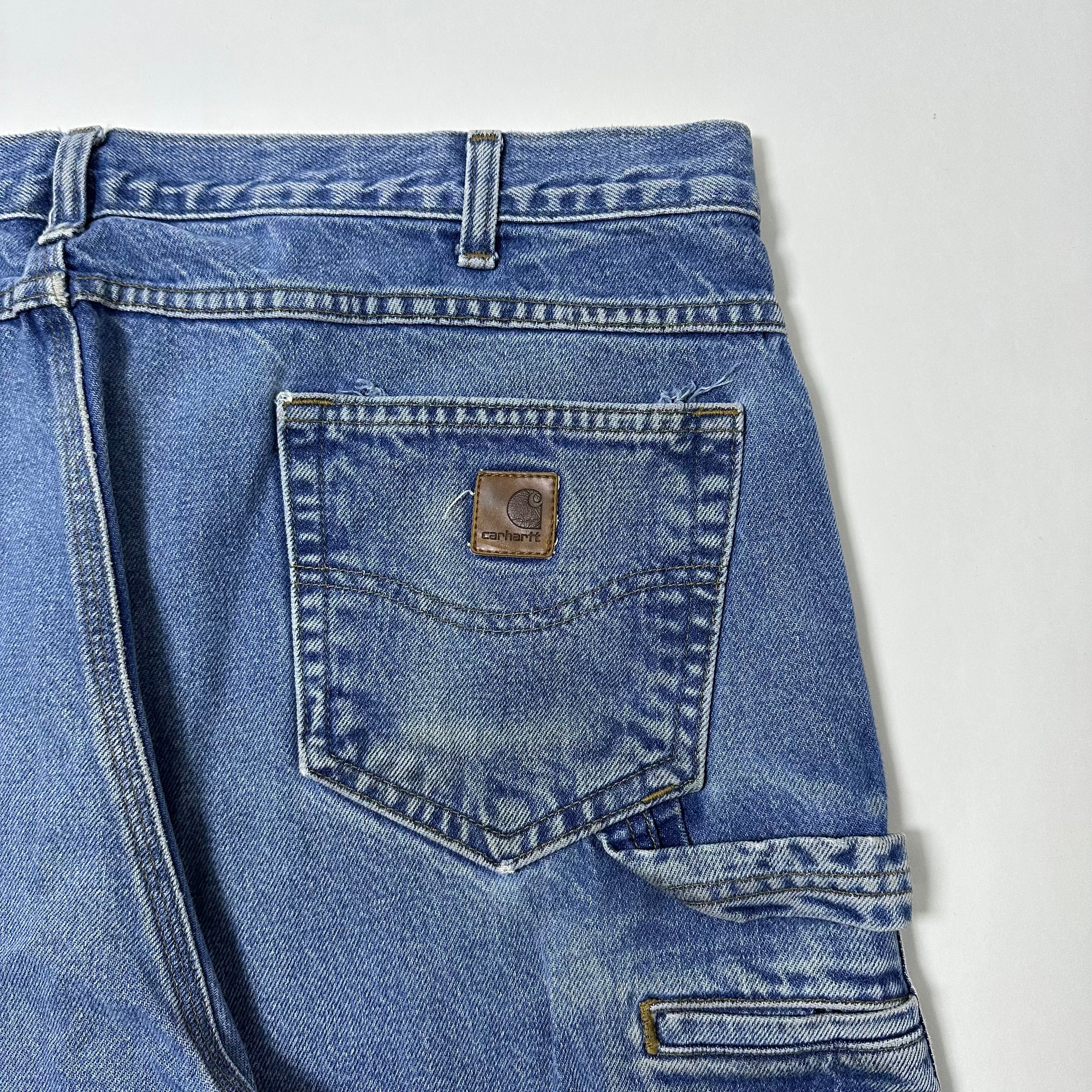 Carhartt Relaxed Fit Denim Carpenter Pants Size 38