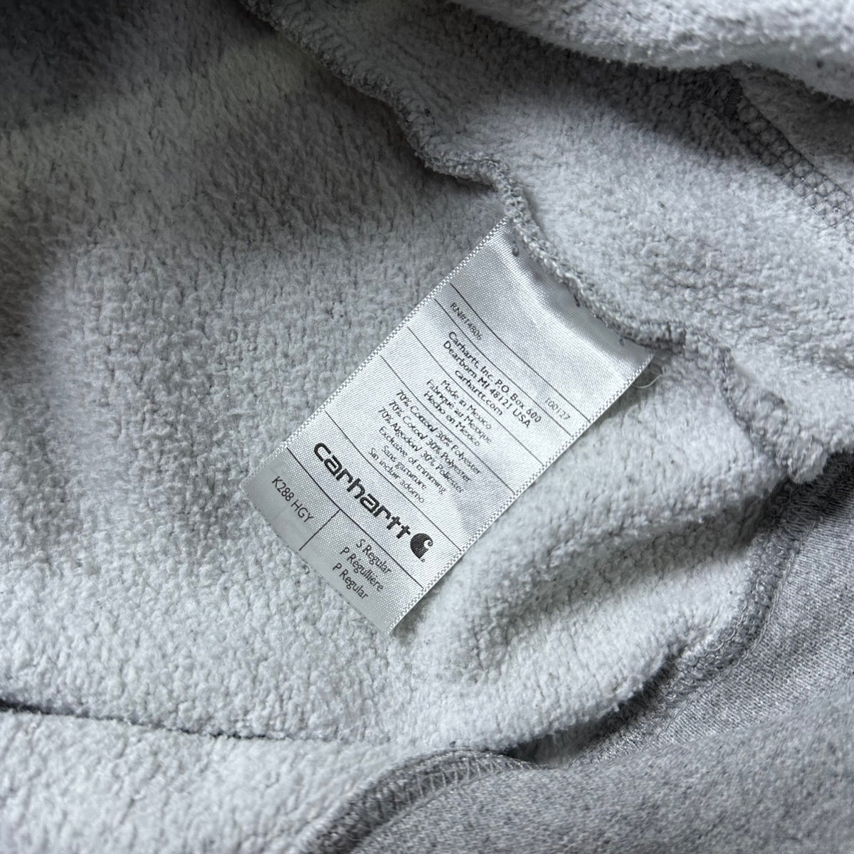 Carhartt Script Hoodie Jacket in Heather Gray (Size Small)