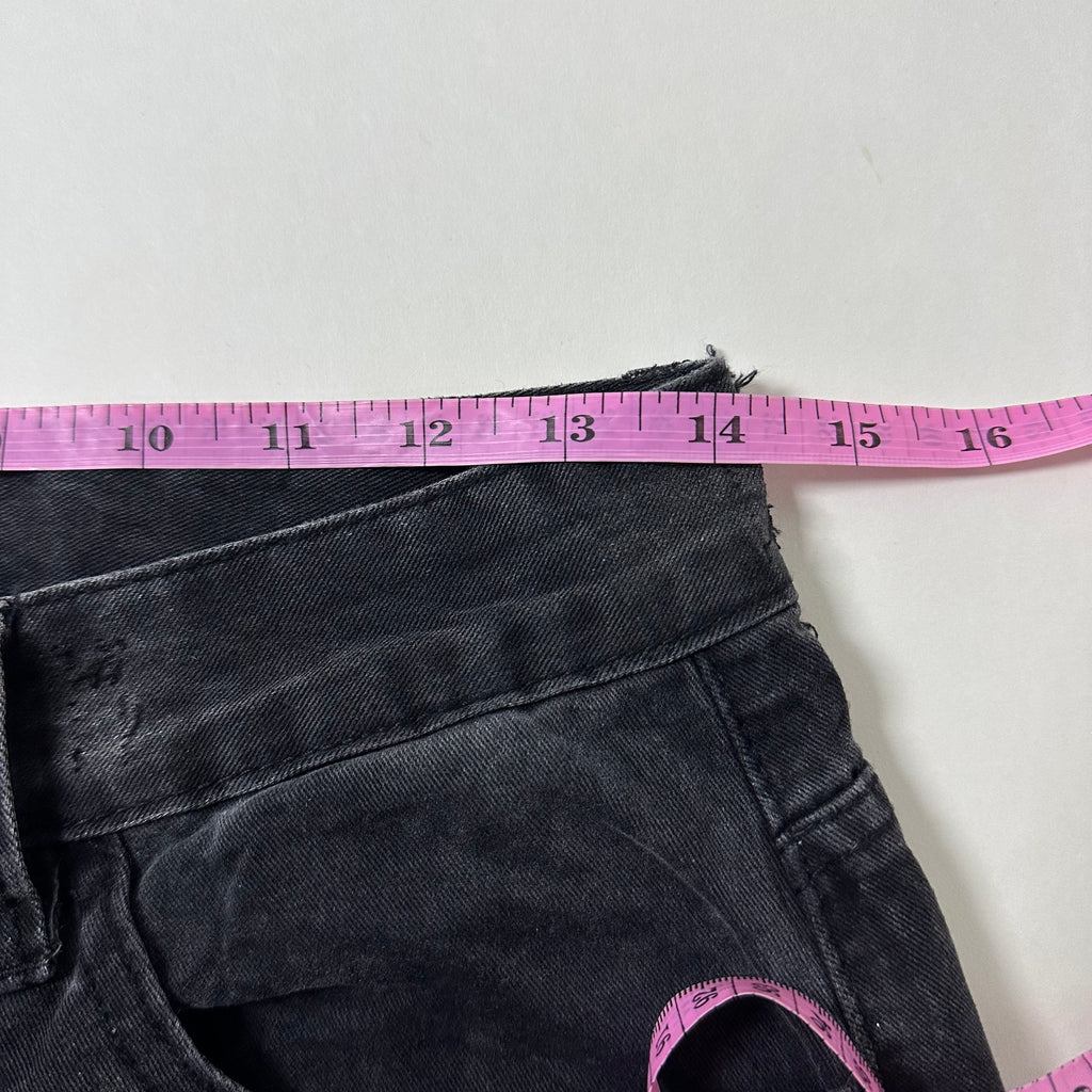 11KN BRAND Unisex Multi-Pockets Baggy Pants in Washed Black (Size 28)