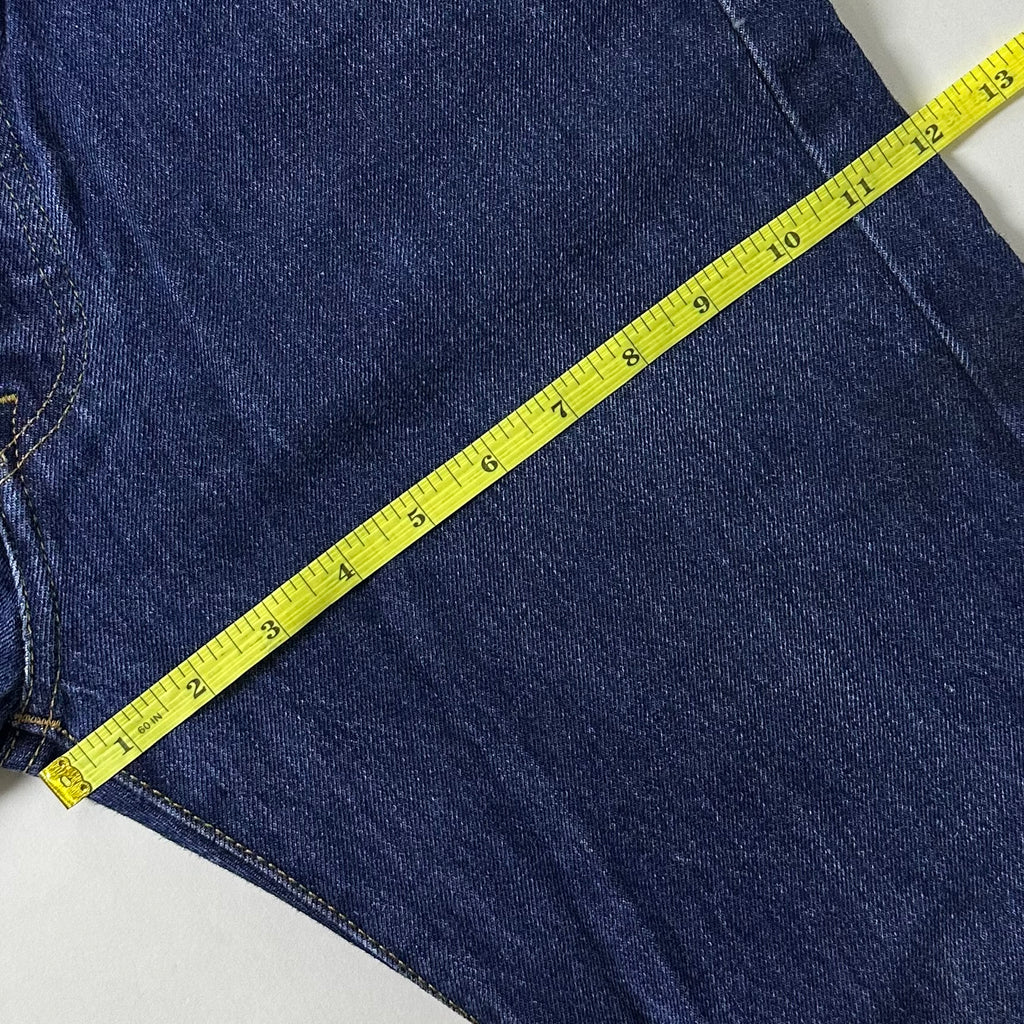 Levi’s 501 Original Fit Jeans Extended Patch Button Fly in Rinse Dark Wash (Size 32)