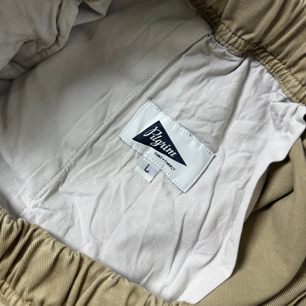 Pilgrim Surf Supply Charlotte Twill Climbing Shorts in Khaki (Size 30)