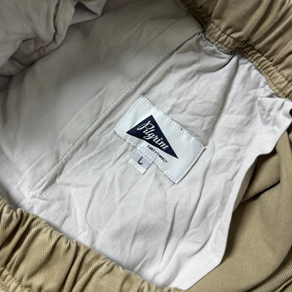 Pilgrim Surf Supply Charlotte Twill Climbing Shorts in Khaki (Size 30)