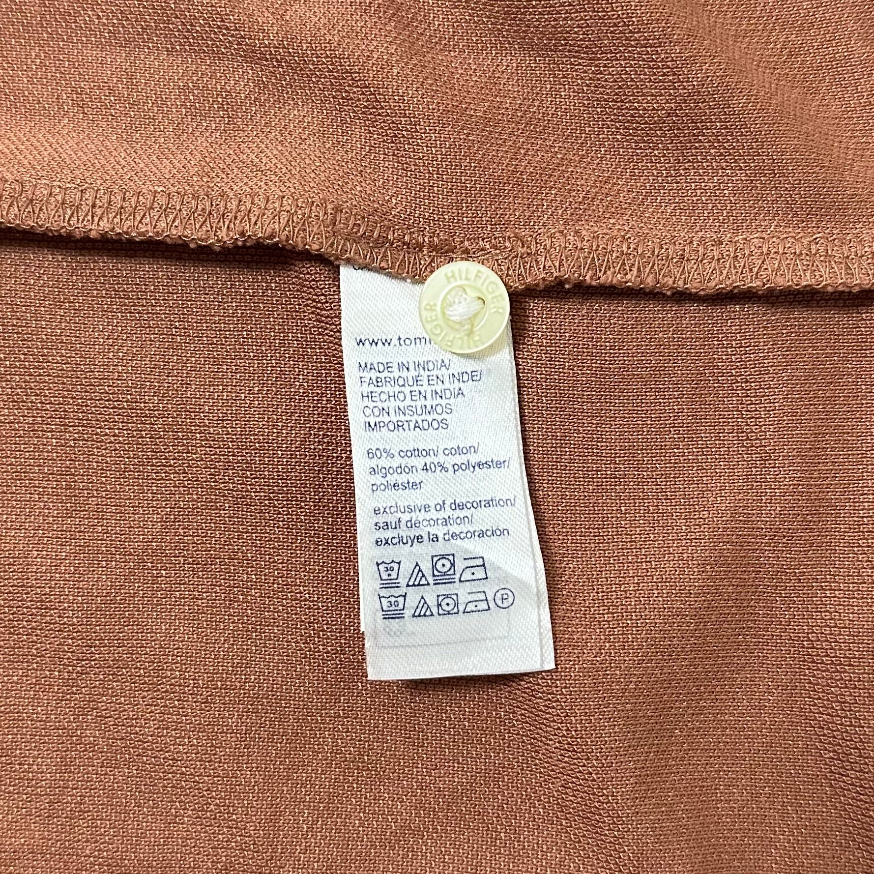 Tommy Hilfiger Regular Fit Polo Shirt Dark Russet Size Large