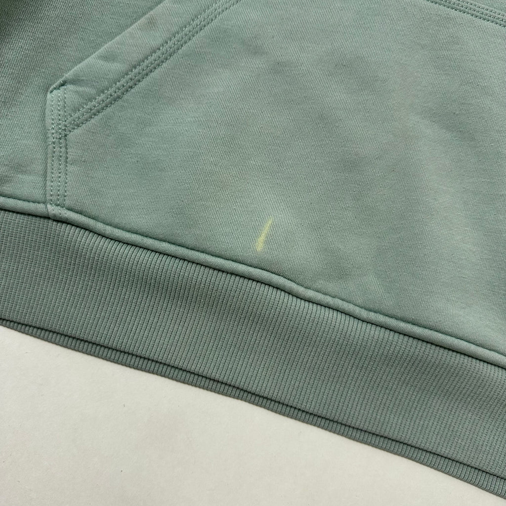 Carhartt Script Hoodie Jacket in Pale Green with yellow stains (Size Small)