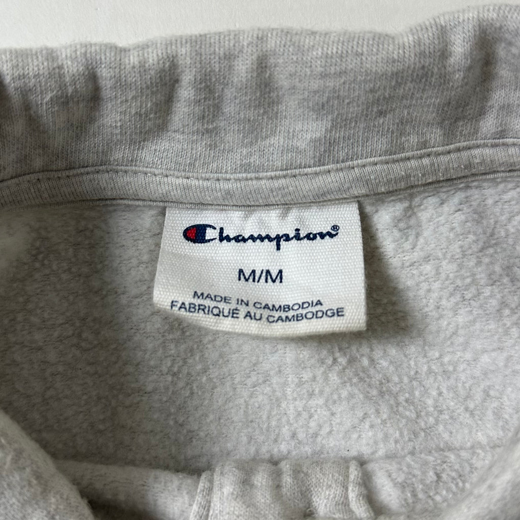 Champion Polo Sweatshirt in Light Gray (Size Medium) Boxy Fit