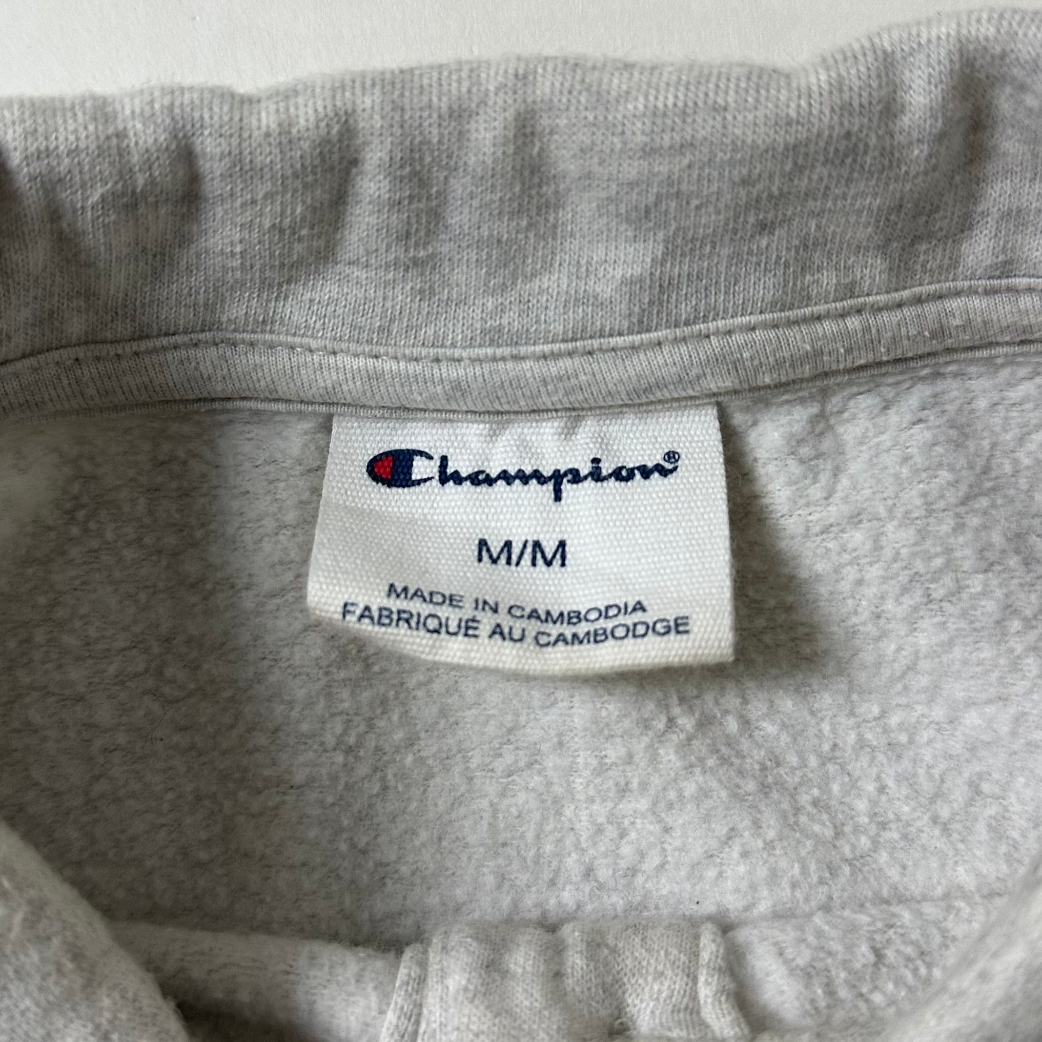 Champion Polo Sweatshirt in Light Gray (Size Medium) Boxy Fit