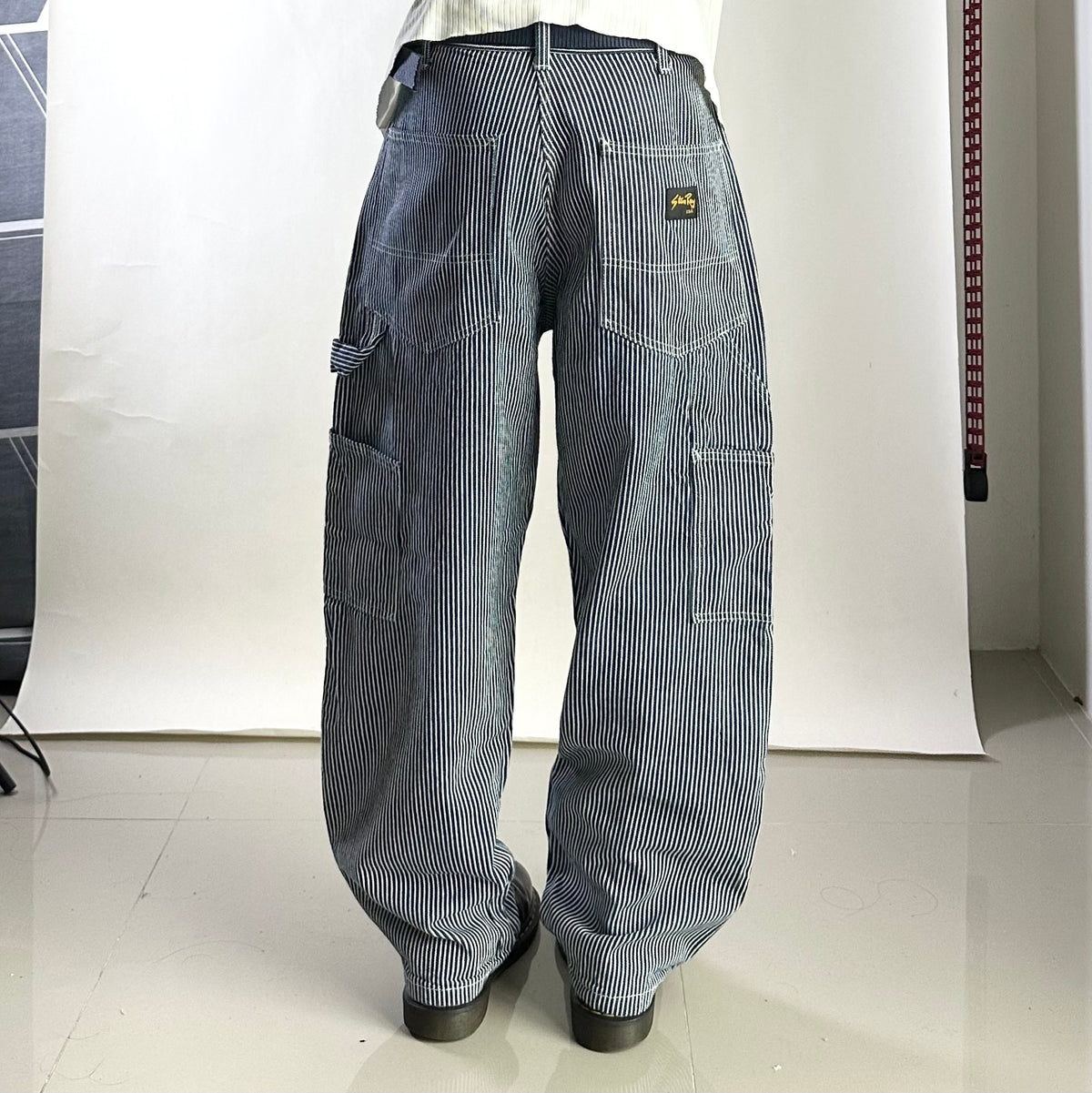 Vintage 80’s Stan Ray Carpenter Pants Made in USA in Hickory Stripe (Size 34) — SOLD