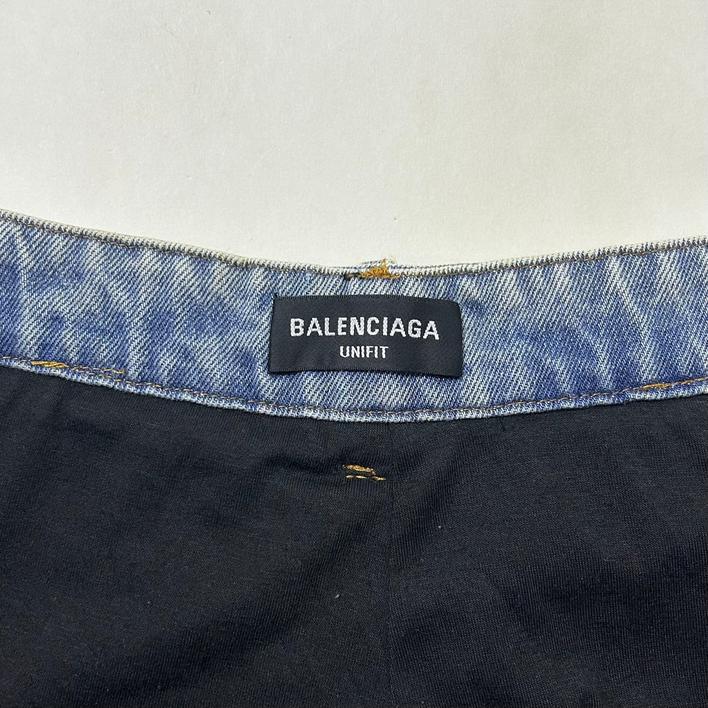Balenciaga "Afterworld" Slashed Track pants Jeans washed denim (Size 36) OFF only - SOLD