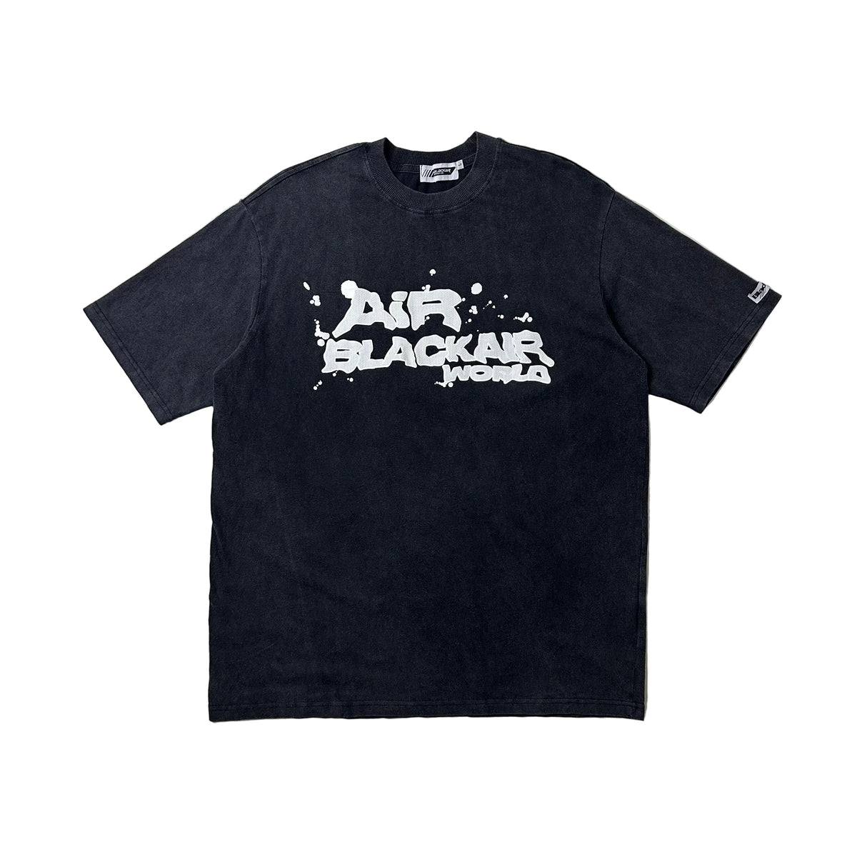 Black Air World T-Shirt in Acid Wash (Size Large)