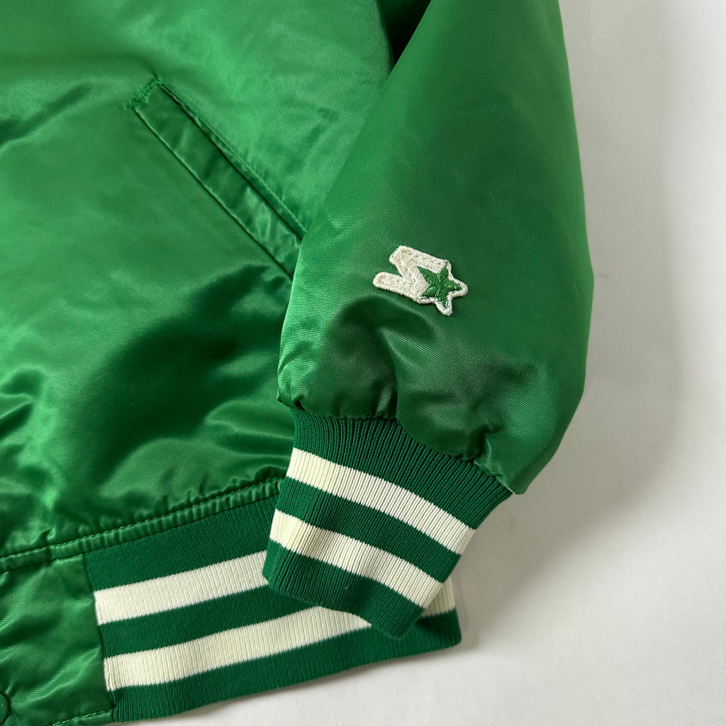 Vintage Boston Celtics Starter Bomber Jacket in Satin Green (Size Small) Boxy Fit