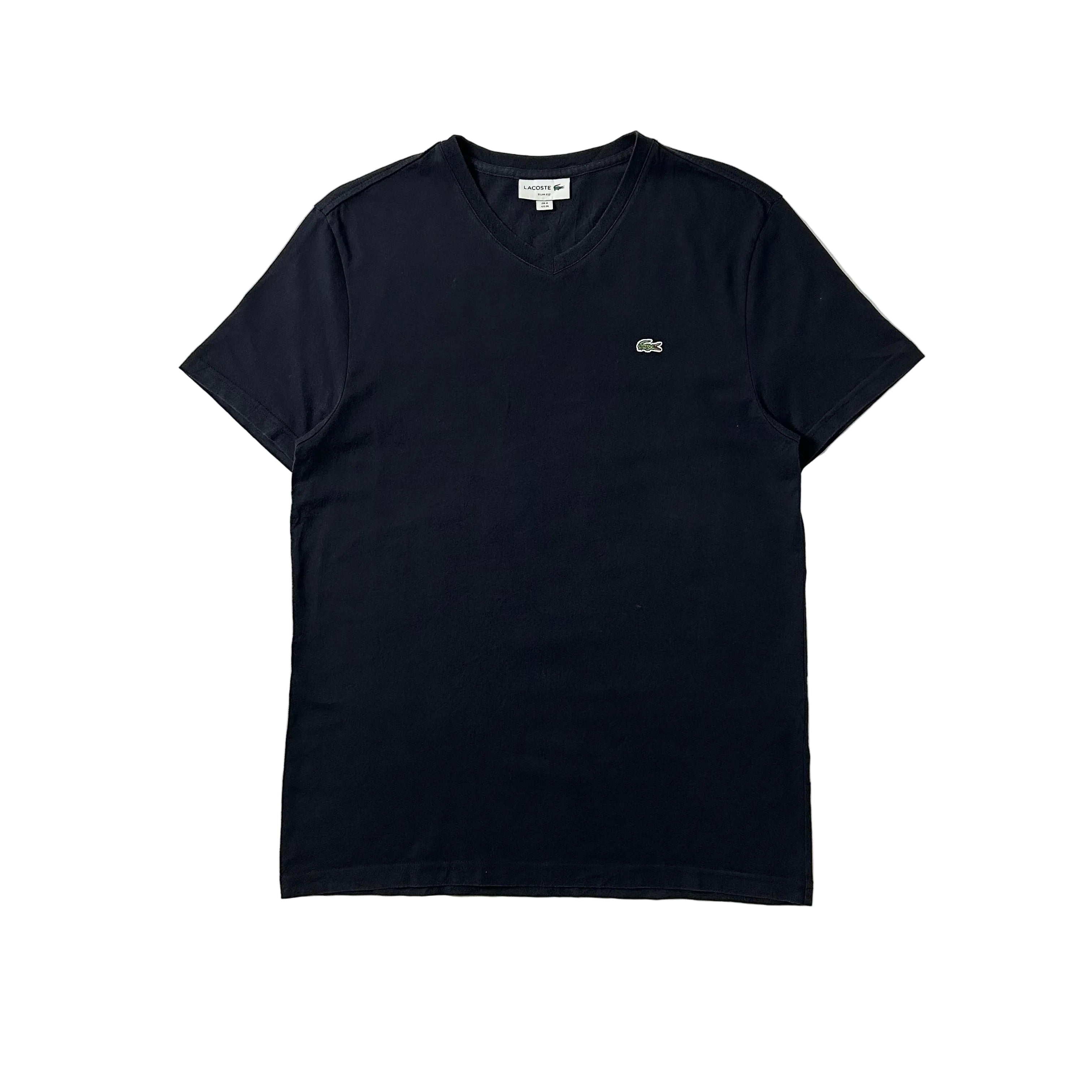 Lacoste V-neck T-shirt in Black (Size Medium)