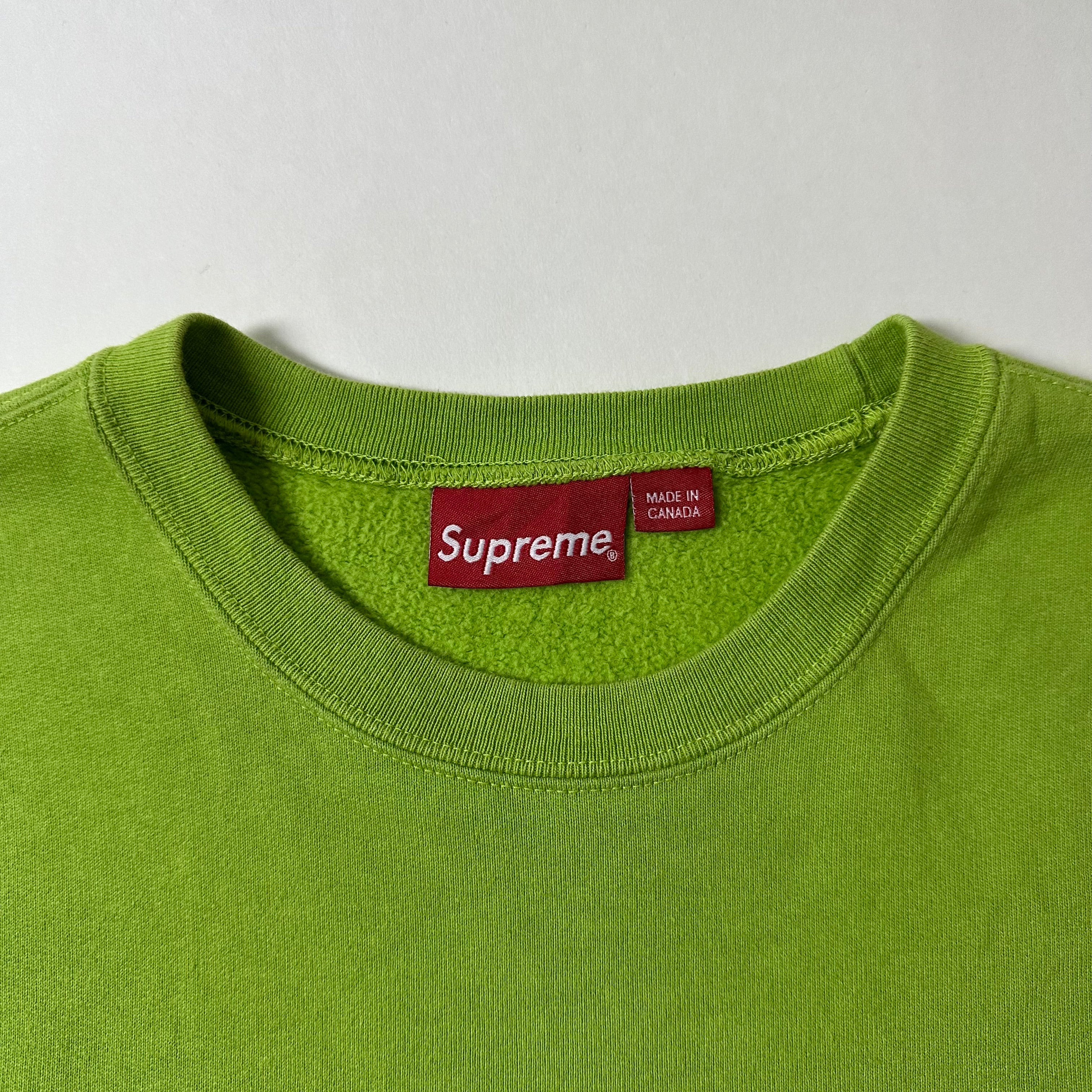 Supreme Crewneck Sweater in Sulphur Green (Size Large)
