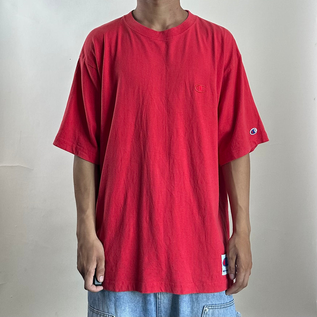 Champion Basic Logo T-shirt in Red Size Large (Fits XL)