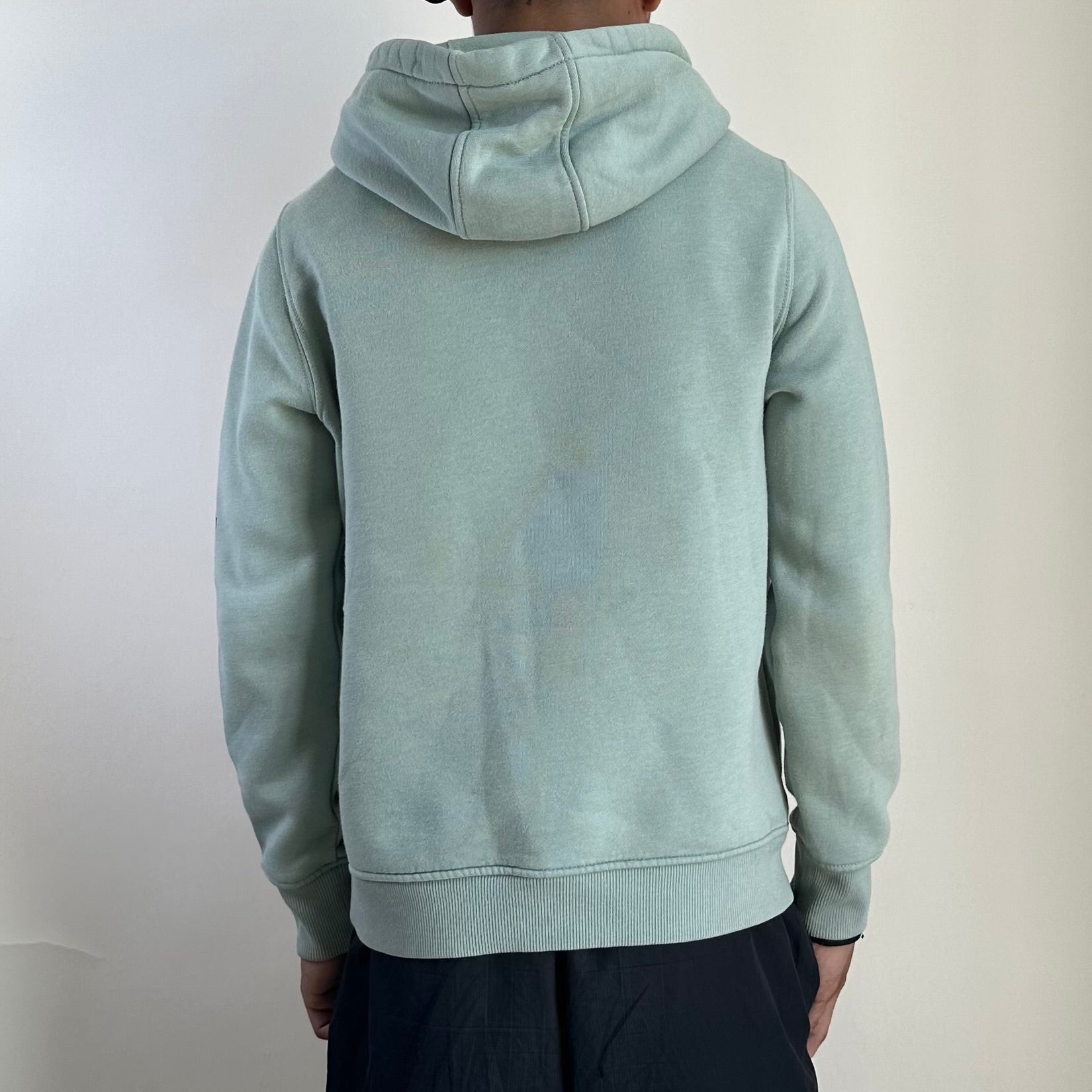 Carhartt Script Hoodie Jacket in Pale Green with yellow stains (Size Small)