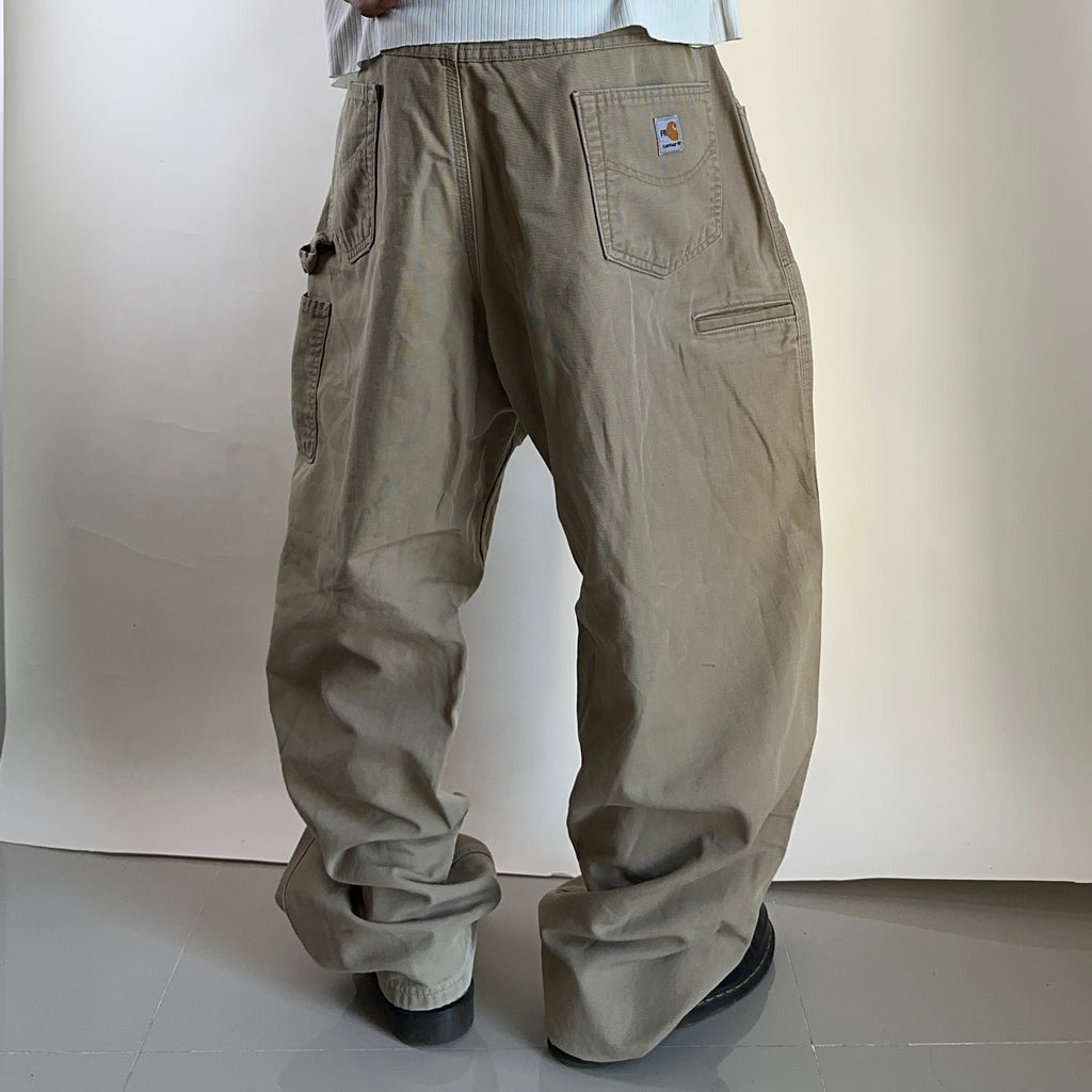 Carhartt Flame-Resistant Original Fit Carpenter Pants Khaki Size 40