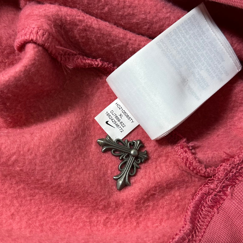 Nike Center Swoosh Hoodie Jacket in Pink (Size XL)