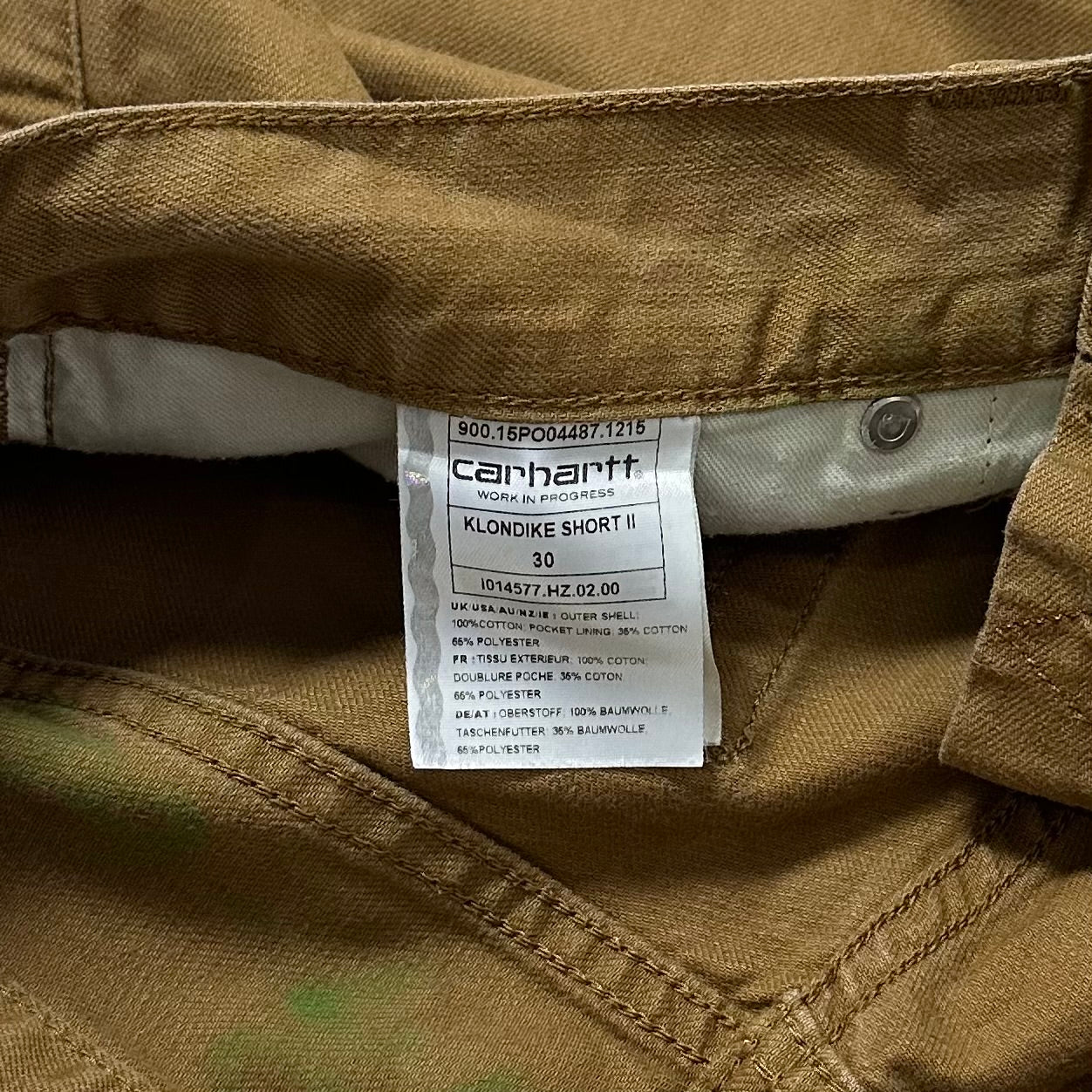 Carhartt WIP Klondike Brown Shorts Size 30