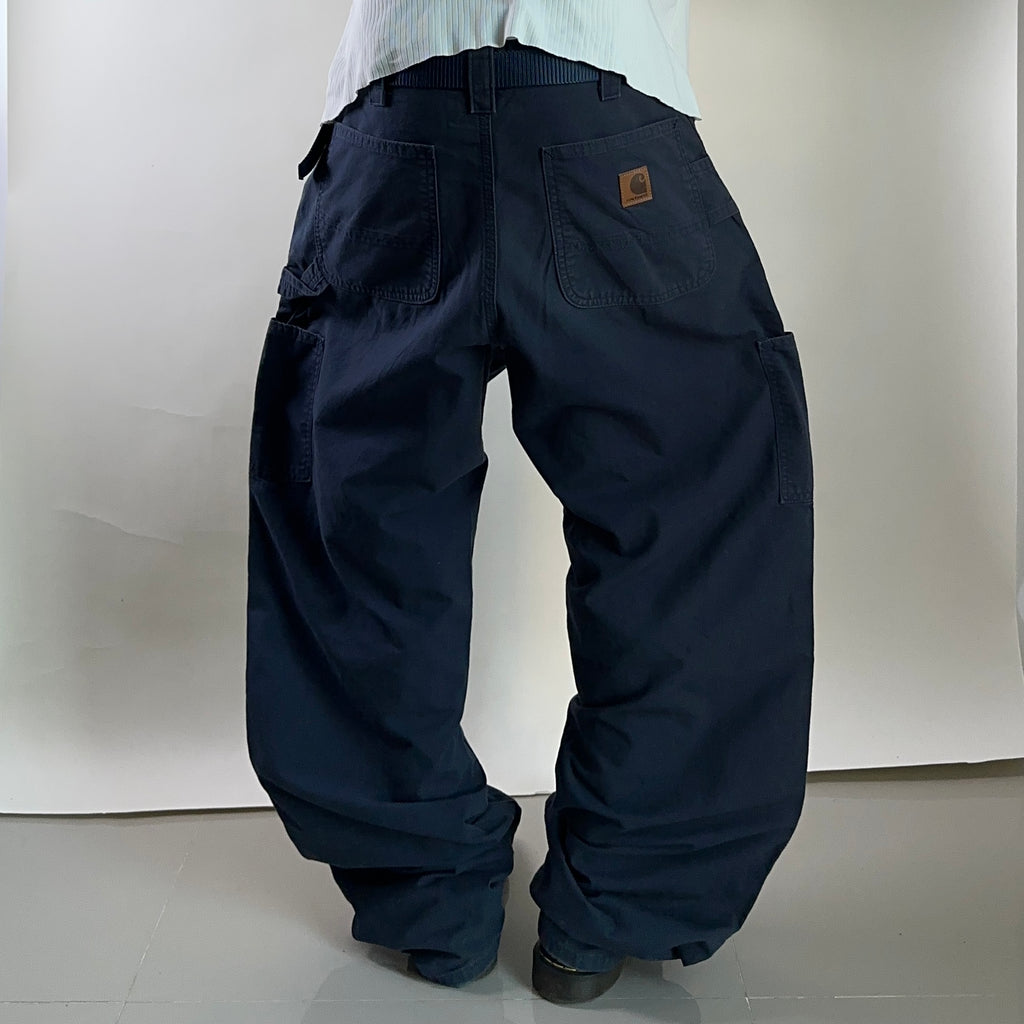 Carhartt Original Dungaree Fit Carpenter Pants Navy Size 36