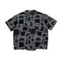 Paisley Bandana Button-Up Polo Shirt By Splendid Satisfaction Black Size Large