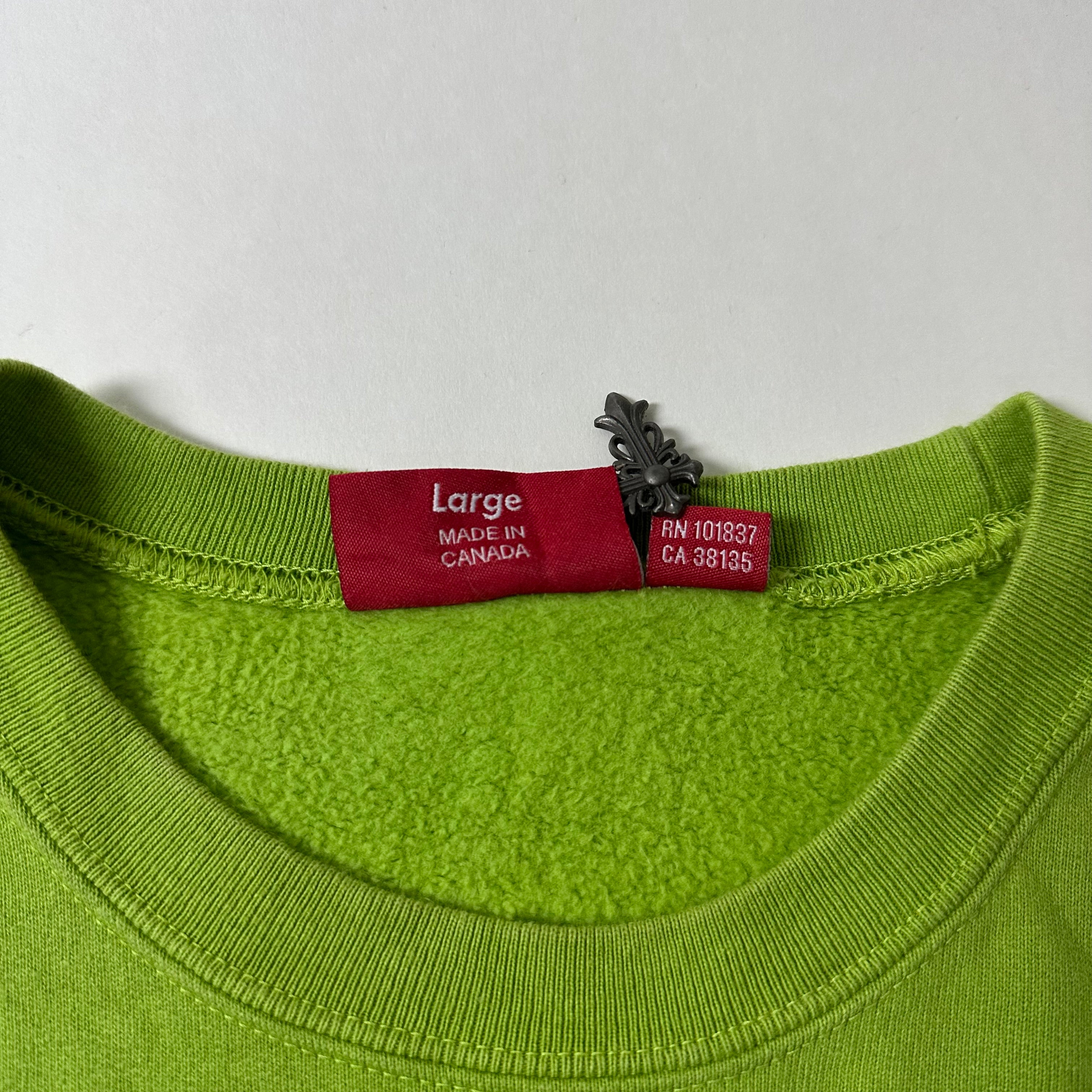 Supreme Crewneck Sweater in Sulphur Green (Size Large)