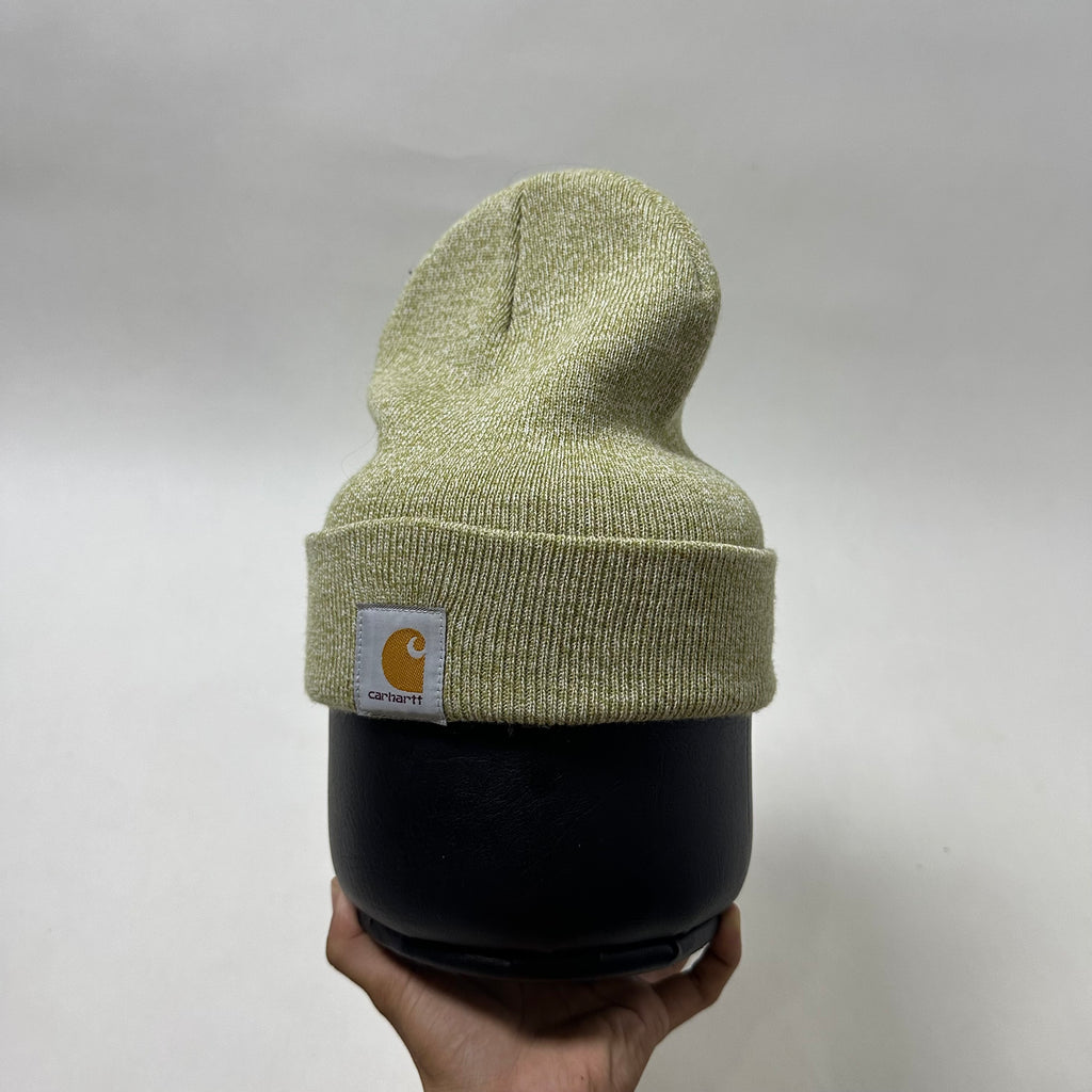Carhartt Knit Cuffed Beanie Olive Winter White Marl (One Size Fits All) — SOLD