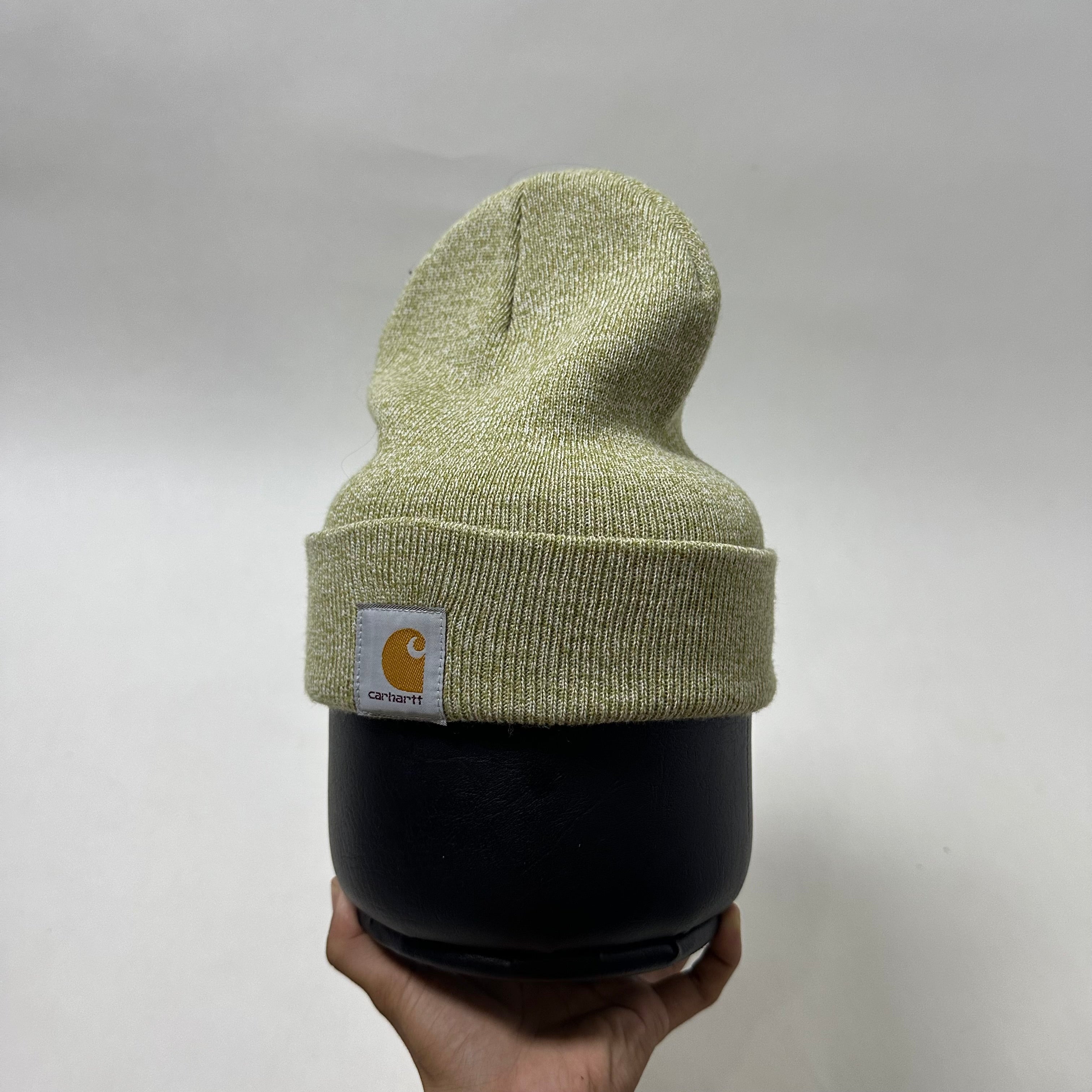 Carhartt Knit Cuffed Beanie Olive Winter White Marl (One Size Fits All) — SOLD