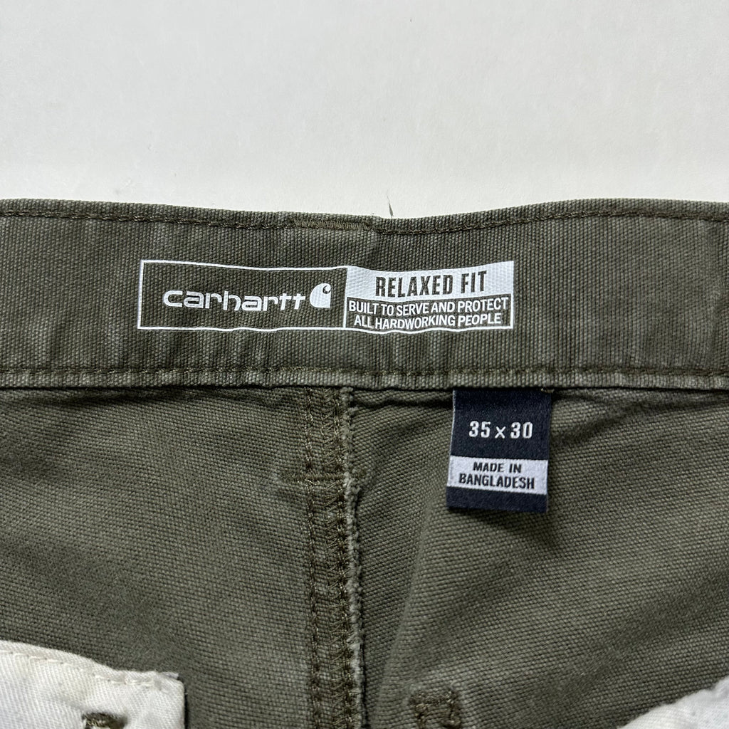 Carhartt Double-Knee Relaxed Fit Pants Moss Green Size 35