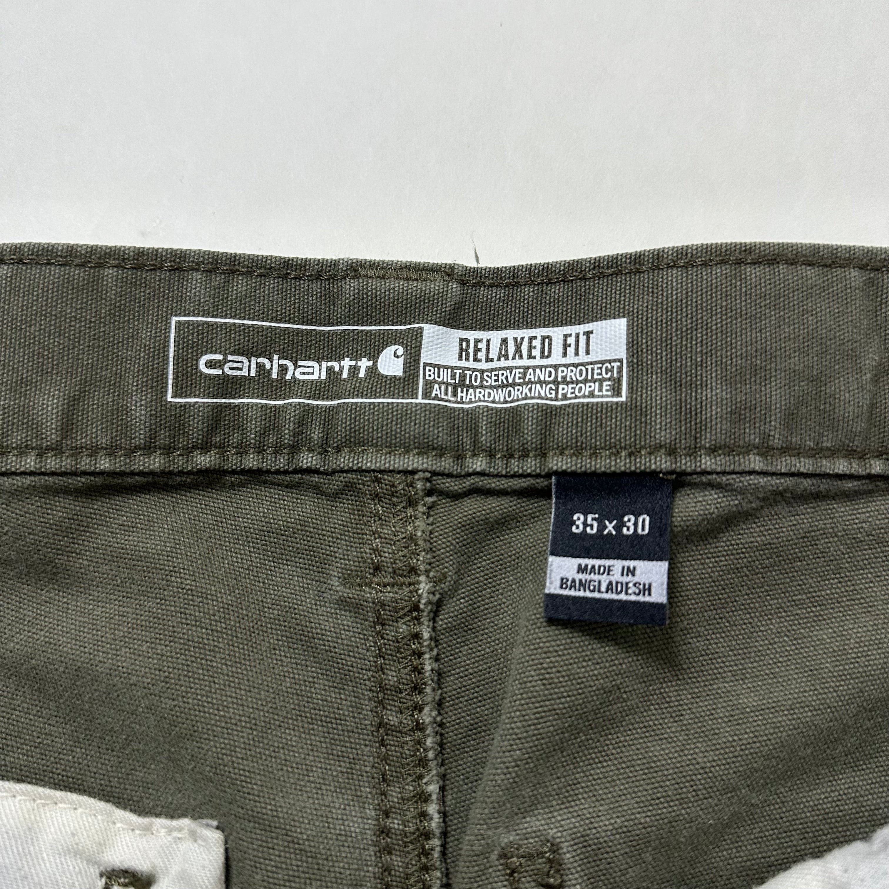 Carhartt Double-Knee Relaxed Fit Pants Moss Green Size 35