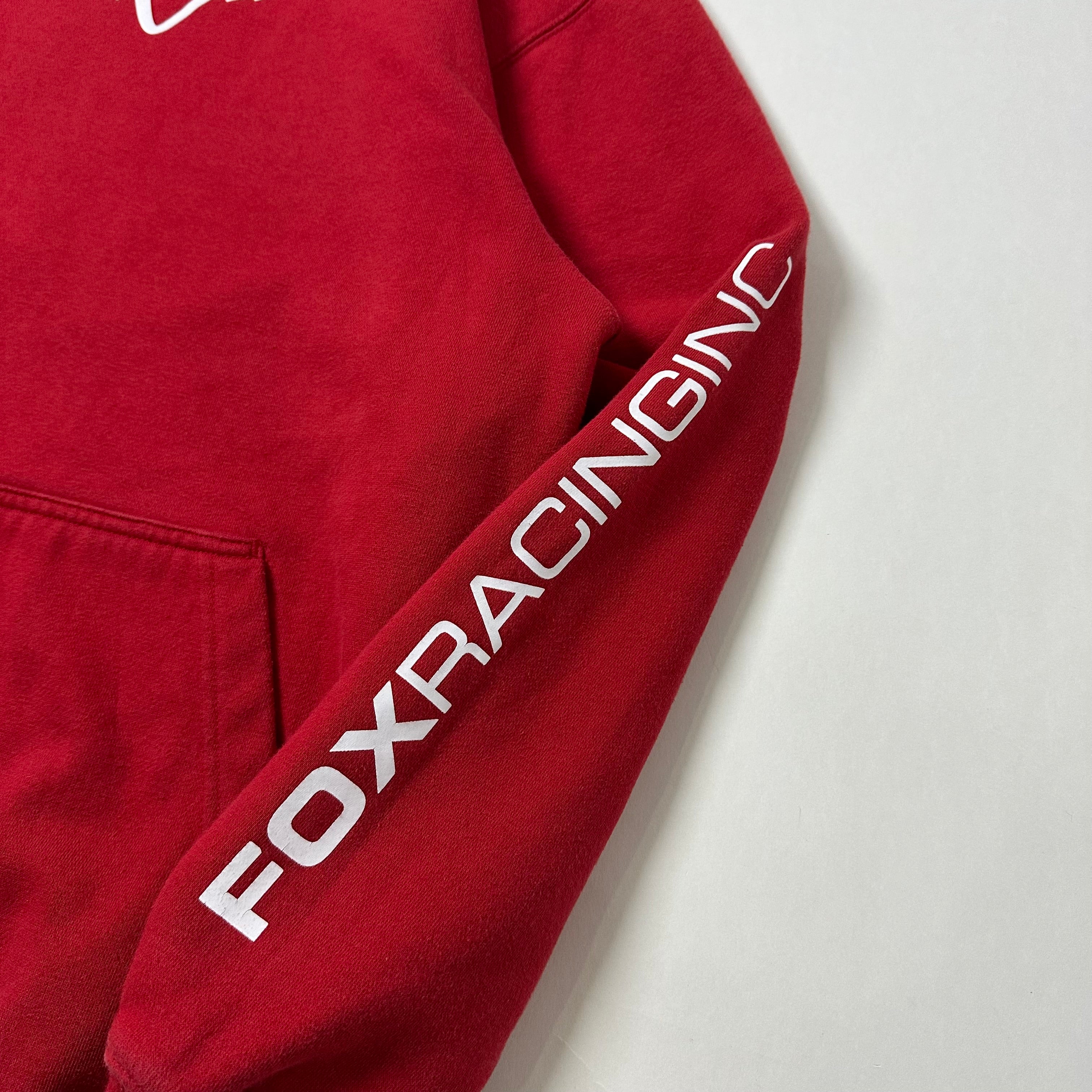 Fox Racing Y2k Hoodie Jacket in Red Size Small (Best Fit Large)
