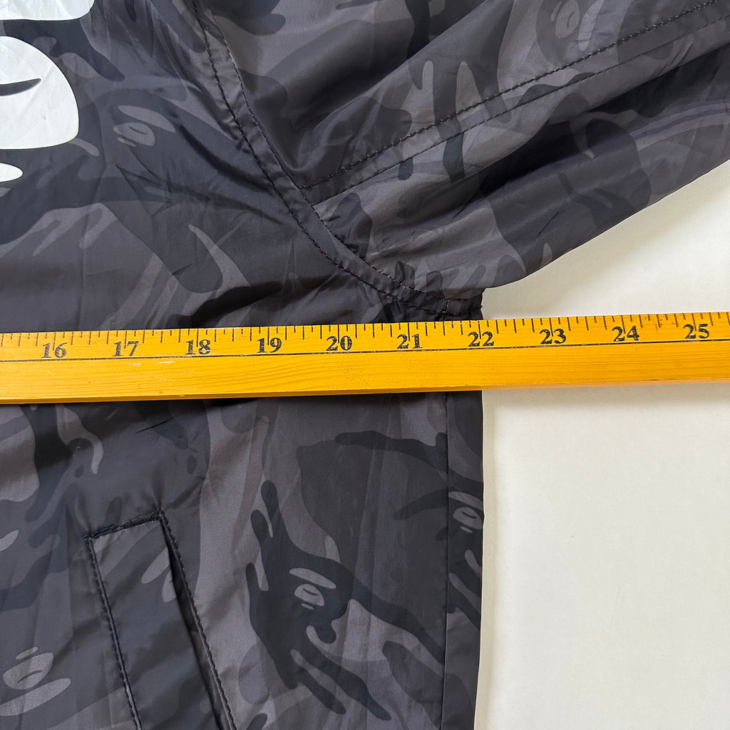 AAPE by A Bathing Ape Black Camo Reversible Bomber Jacket (Size Large)